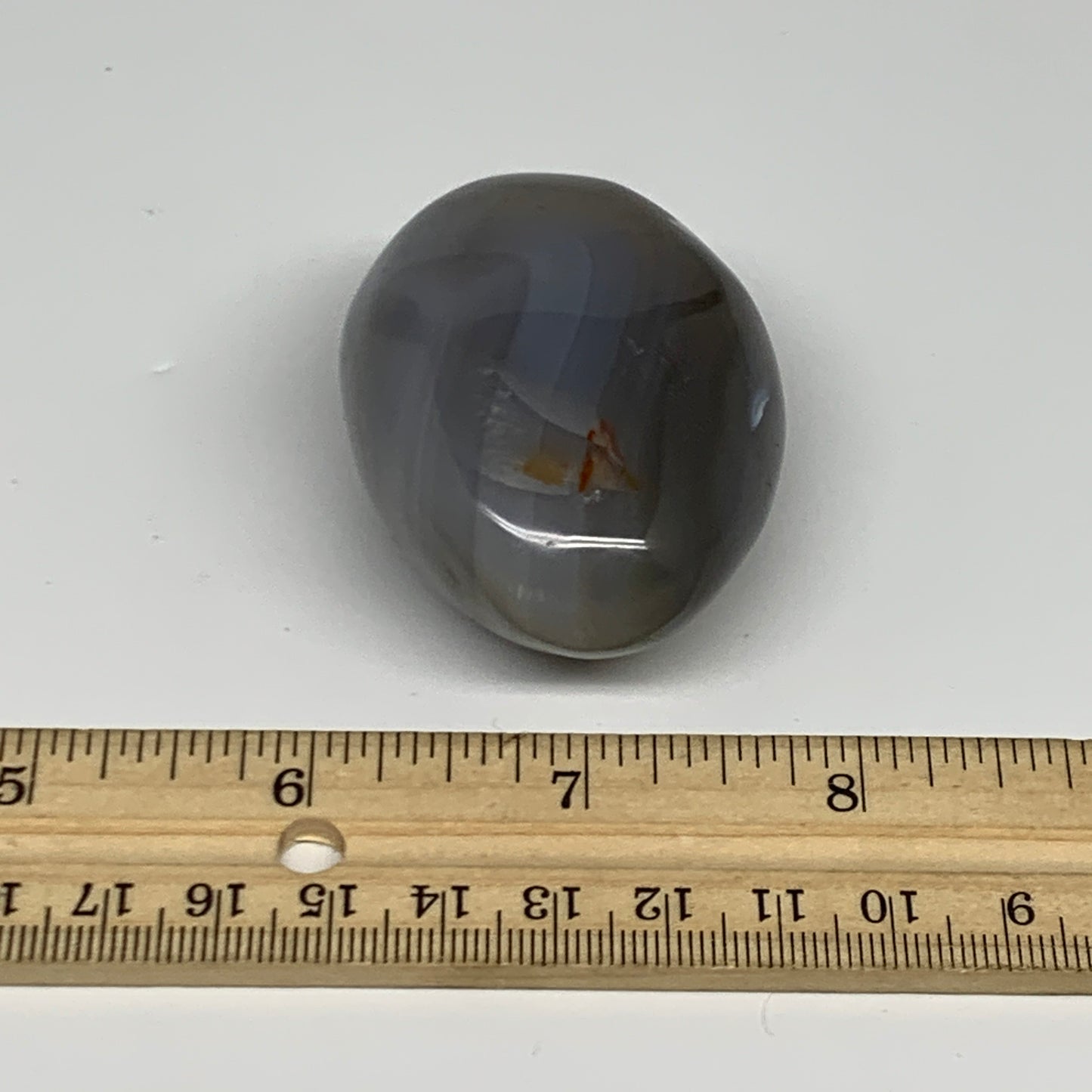 98.5g, 2.2"x1.7"x1.1" Orca Agate Palm-Stone Reiki Energy Crystal Reiki, B27881