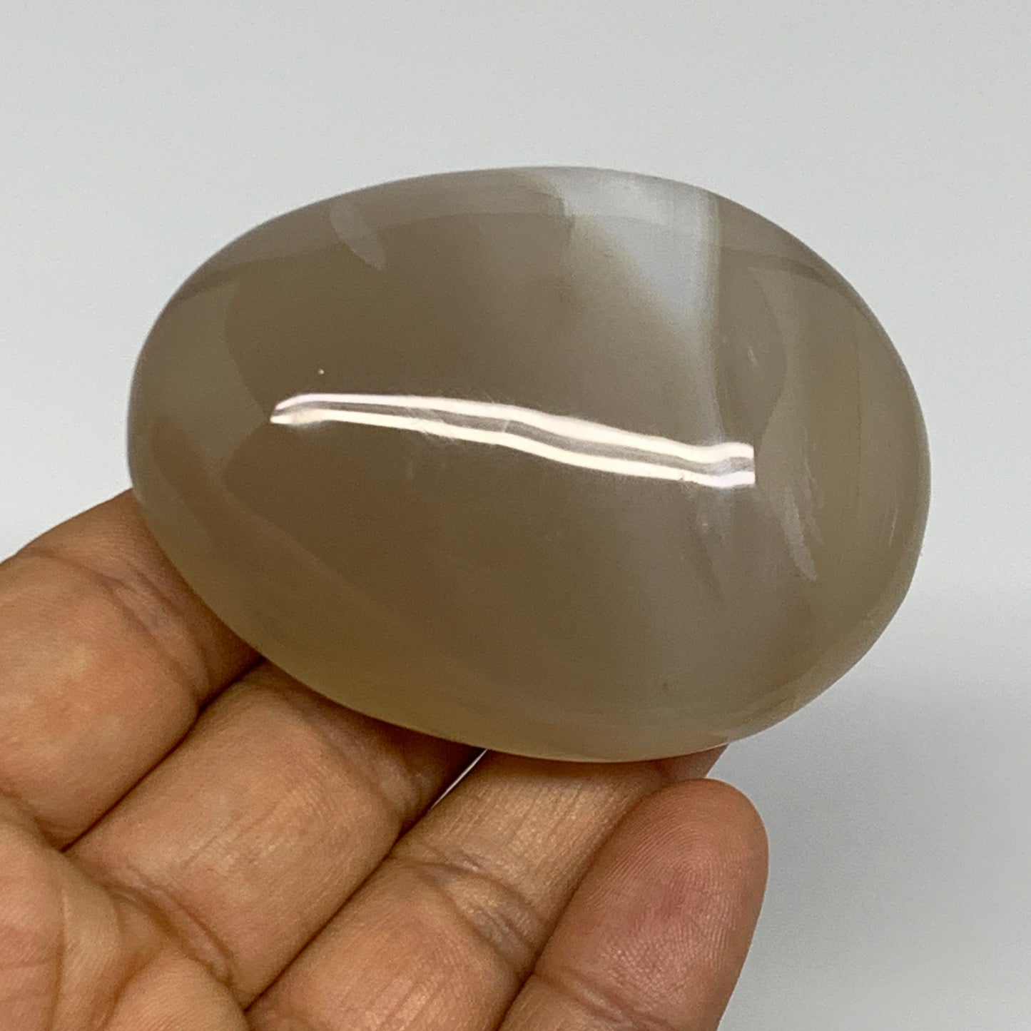 114.7g, 2.5"x1.9"x1" Orca Agate Palm-Stone Reiki Energy Crystal Reiki, B27882