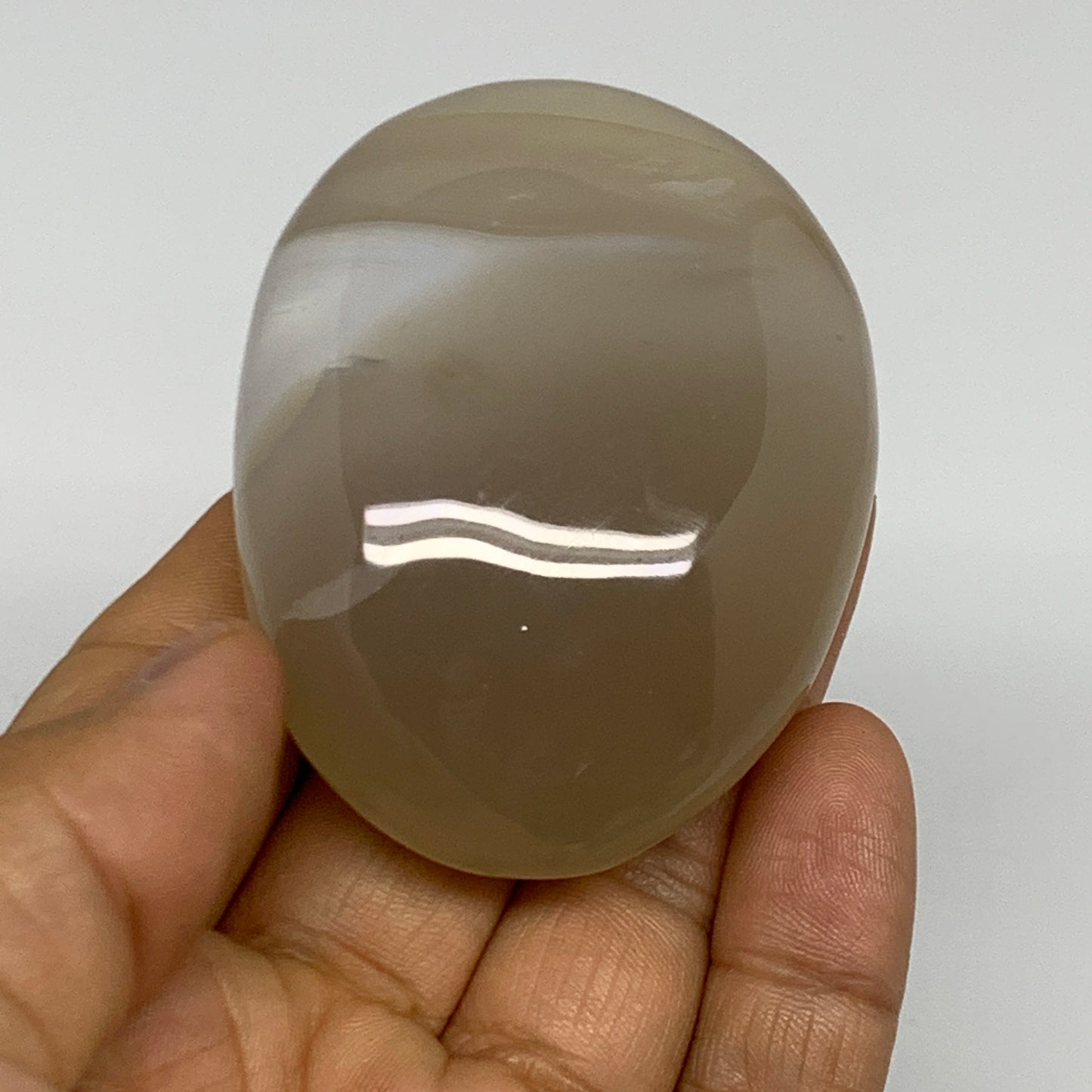 114.7g, 2.5"x1.9"x1" Orca Agate Palm-Stone Reiki Energy Crystal Reiki, B27882