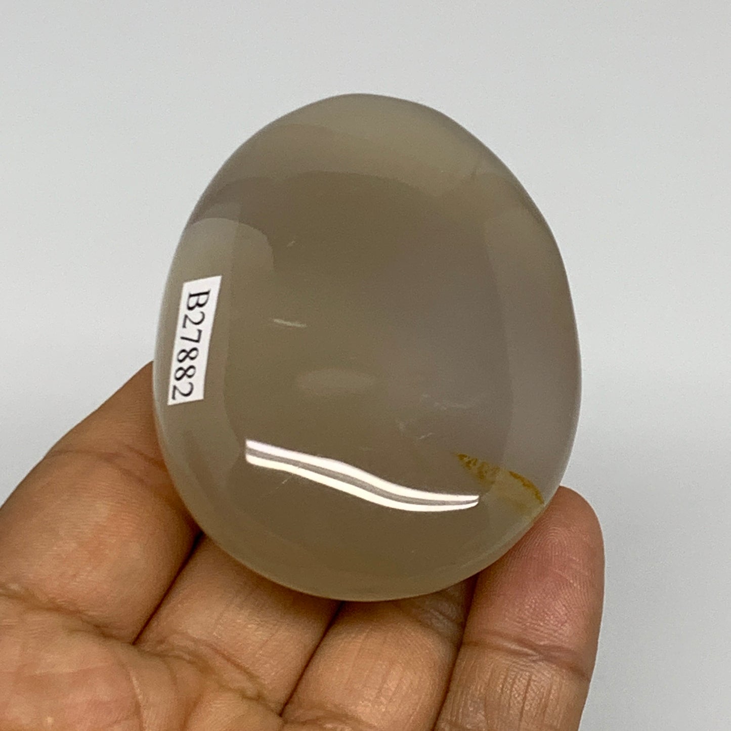 114.7g, 2.5"x1.9"x1" Orca Agate Palm-Stone Reiki Energy Crystal Reiki, B27882