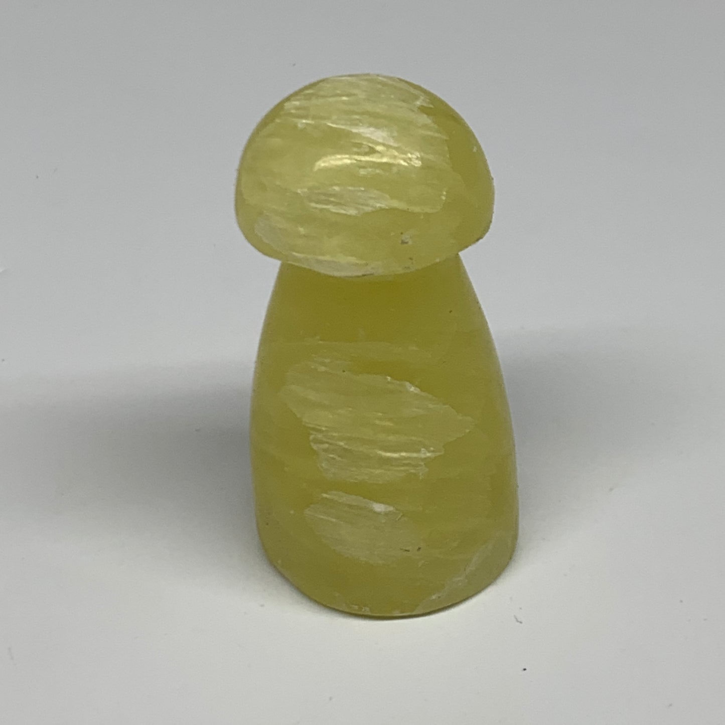 102.3g, 2.4"x1.2" Natural Lemon Calcite Mushroom Gemstone @Pakistan, B31678