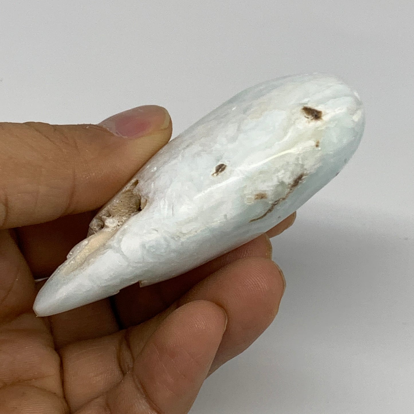 100g, 3"x1.7"x1", Caribbean Calcite Teardrop Shape @Afghanistan, B33697