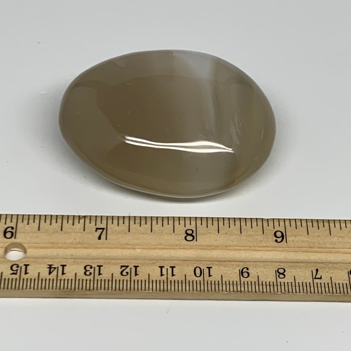 114.7g, 2.5"x1.9"x1" Orca Agate Palm-Stone Reiki Energy Crystal Reiki, B27882