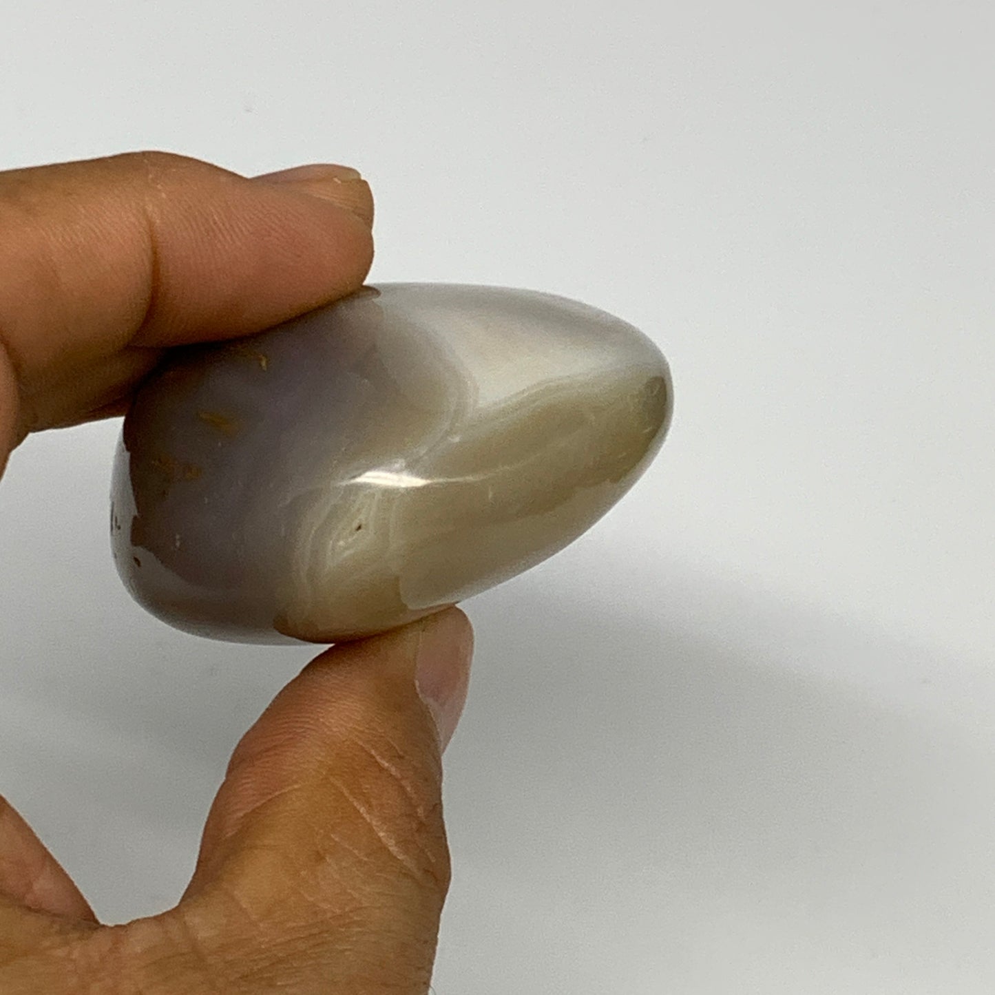 118.4g, 2.5"x2"x1.2" Orca Agate Palm-Stone Reiki Energy Crystal Reiki, B28688