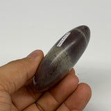96.3g, 2.5"x1.7"x0.9", Narmada Shiva Lingam Palm-Stone Polished, B29396