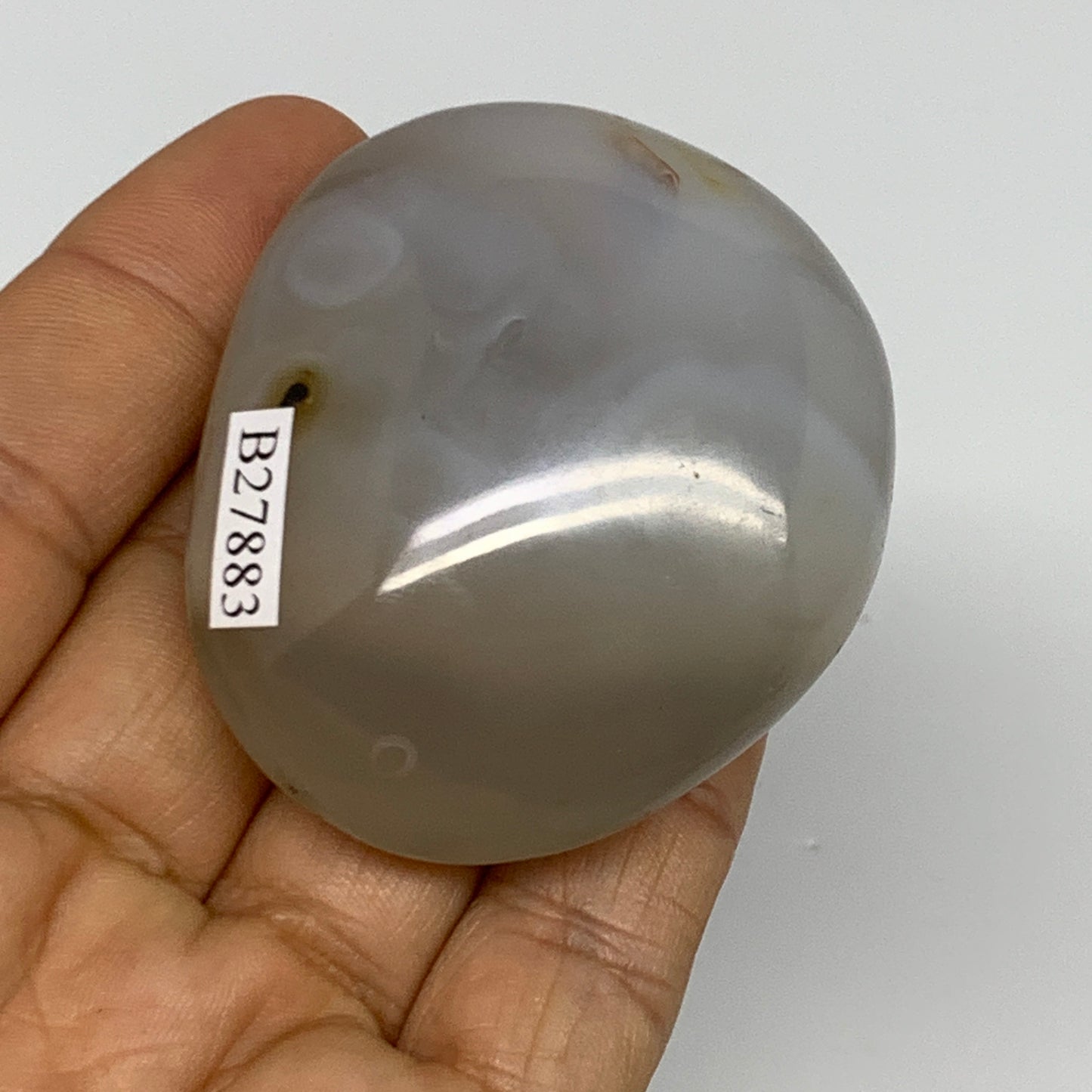 86.2g, 2.1"x1.8"x1" Orca Agate Palm-Stone Reiki Energy Crystal Reiki, B27883