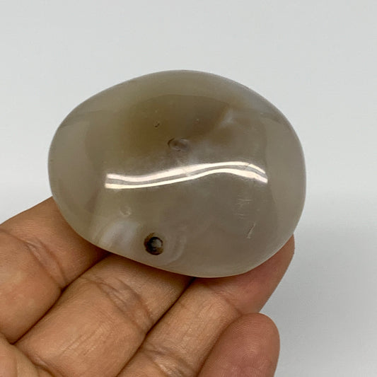 86.2g, 2.1"x1.8"x1" Orca Agate Palm-Stone Reiki Energy Crystal Reiki, B27883