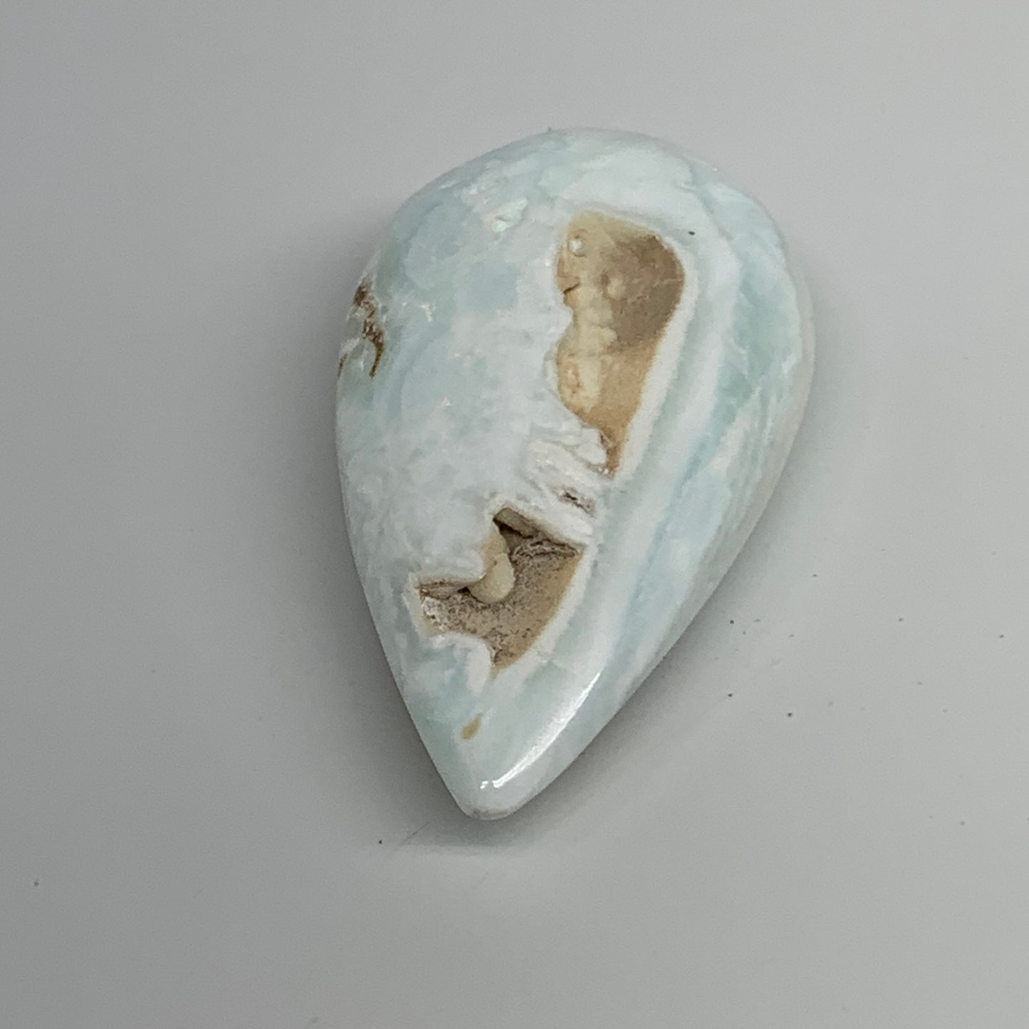 100g, 3"x1.7"x1", Caribbean Calcite Teardrop Shape @Afghanistan, B33697