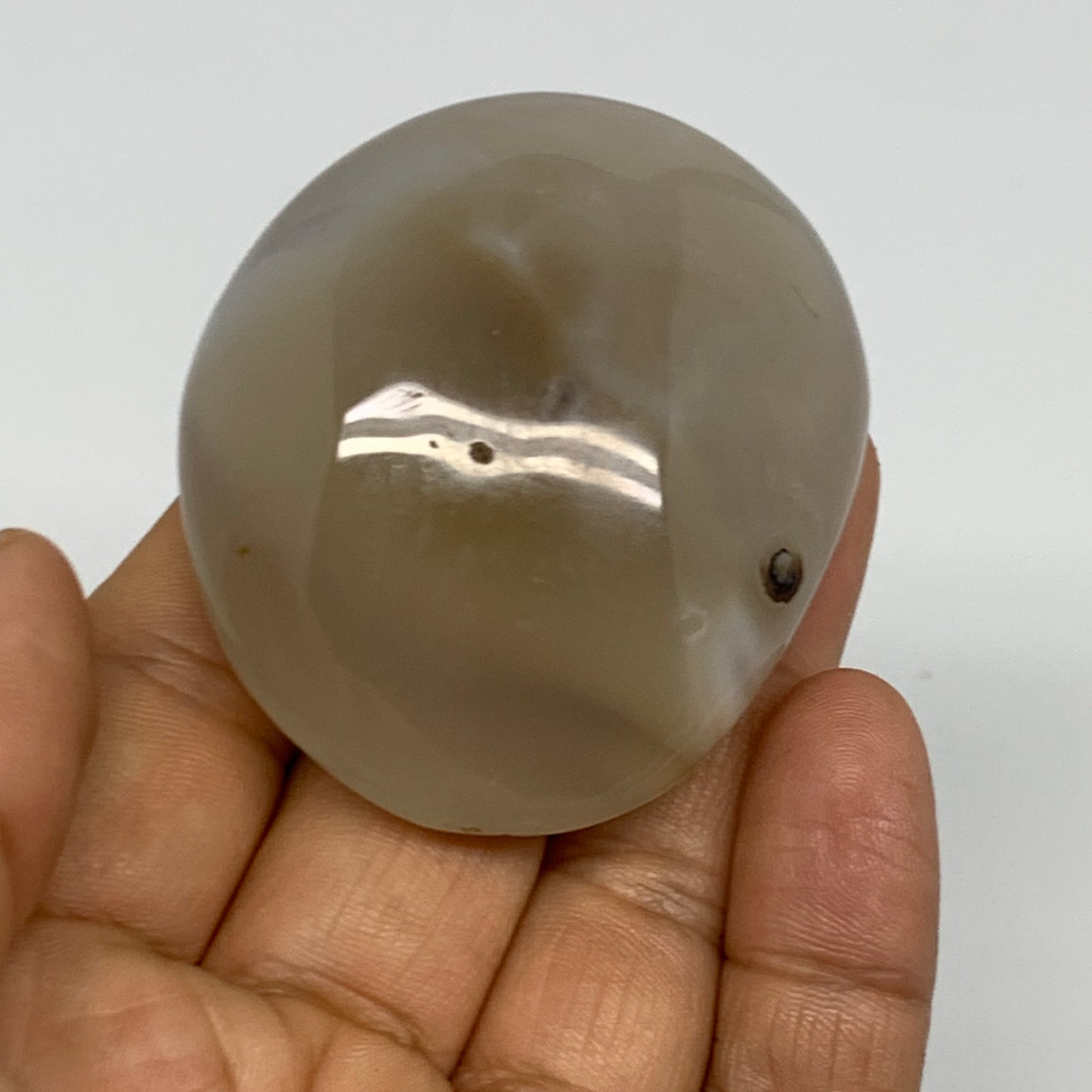 86.2g, 2.1"x1.8"x1" Orca Agate Palm-Stone Reiki Energy Crystal Reiki, B27883