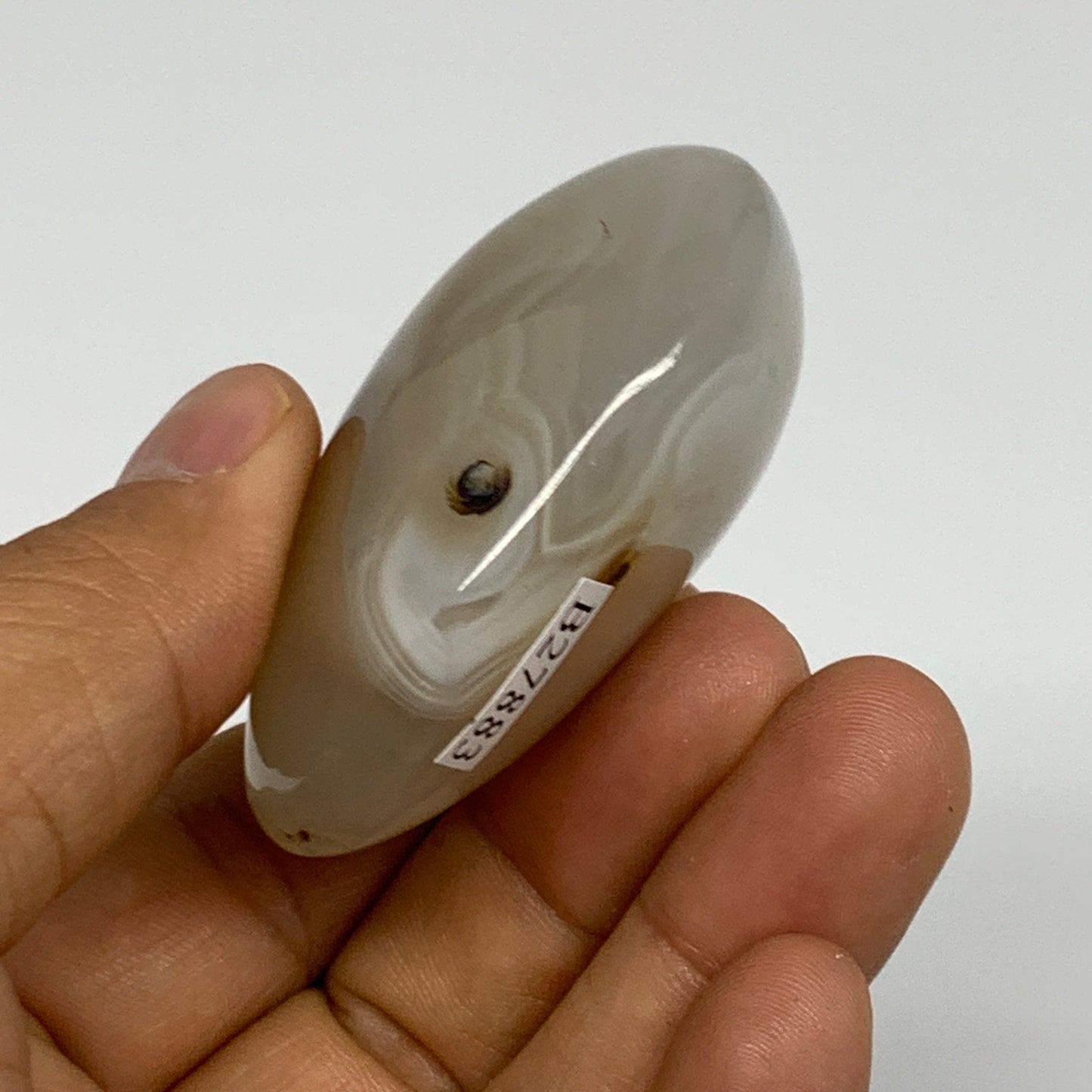 86.2g, 2.1"x1.8"x1" Orca Agate Palm-Stone Reiki Energy Crystal Reiki, B27883