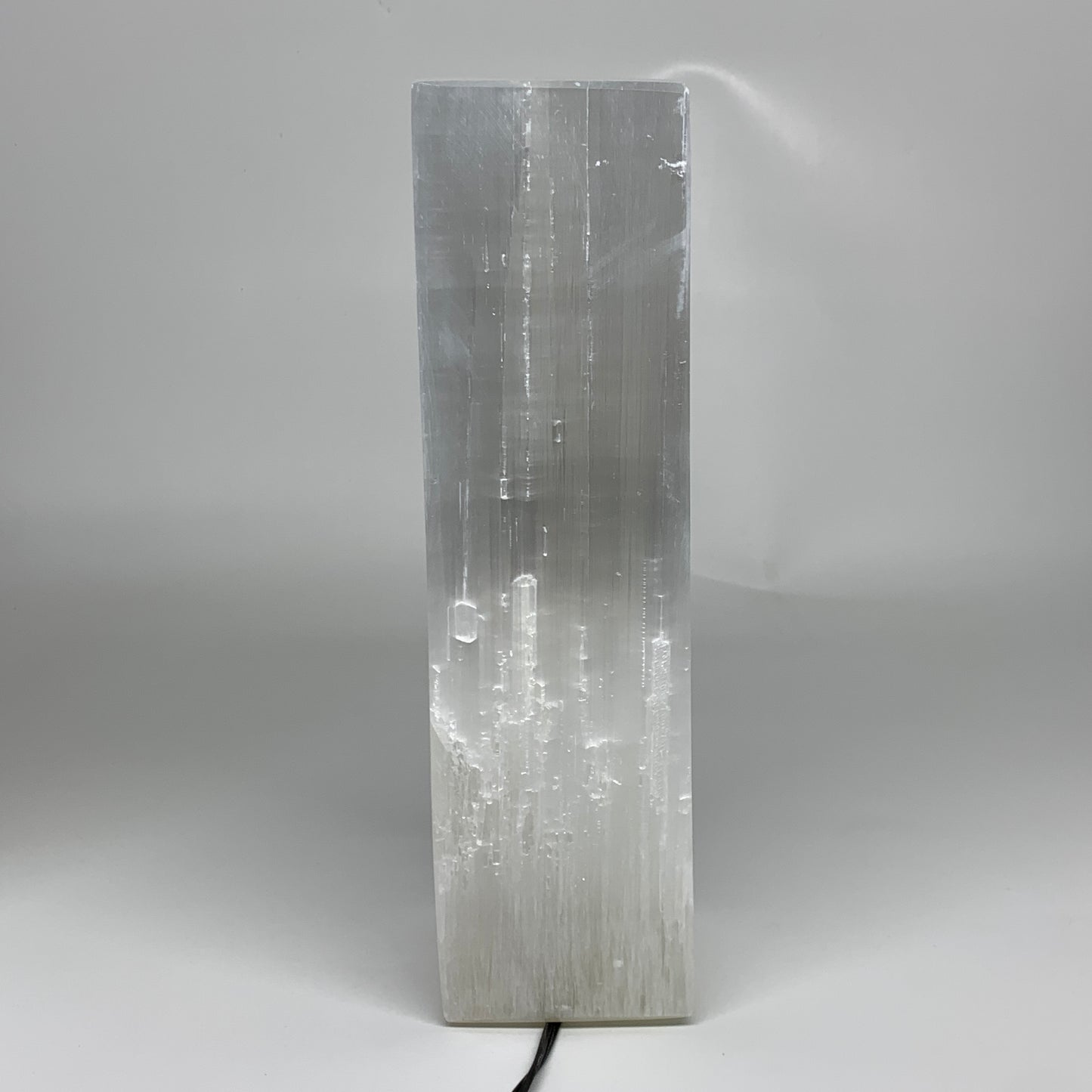 10.4 lbs. 11.75"x3.5", Rectangle Selenite (Satin Spar) Lamp, w/6ft Chord, B35791
