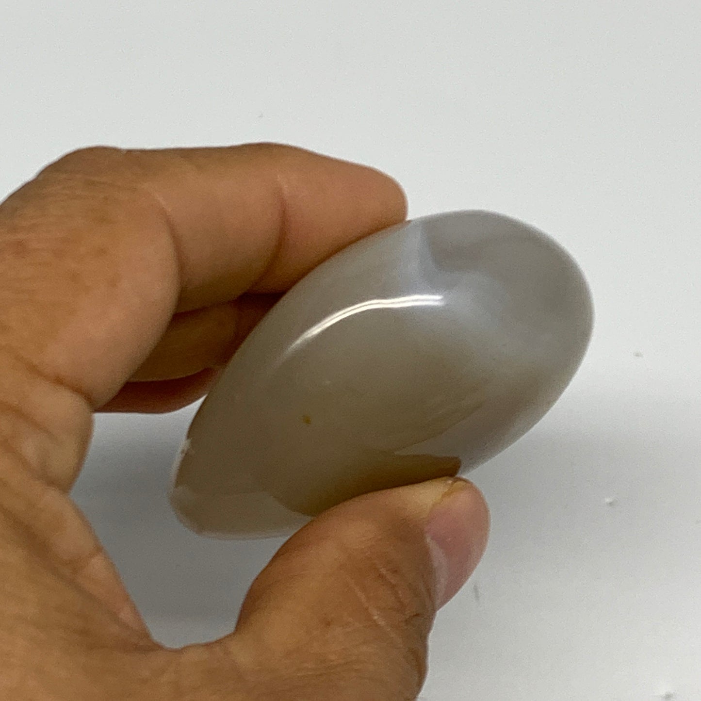 86.2g, 2.1"x1.8"x1" Orca Agate Palm-Stone Reiki Energy Crystal Reiki, B27883