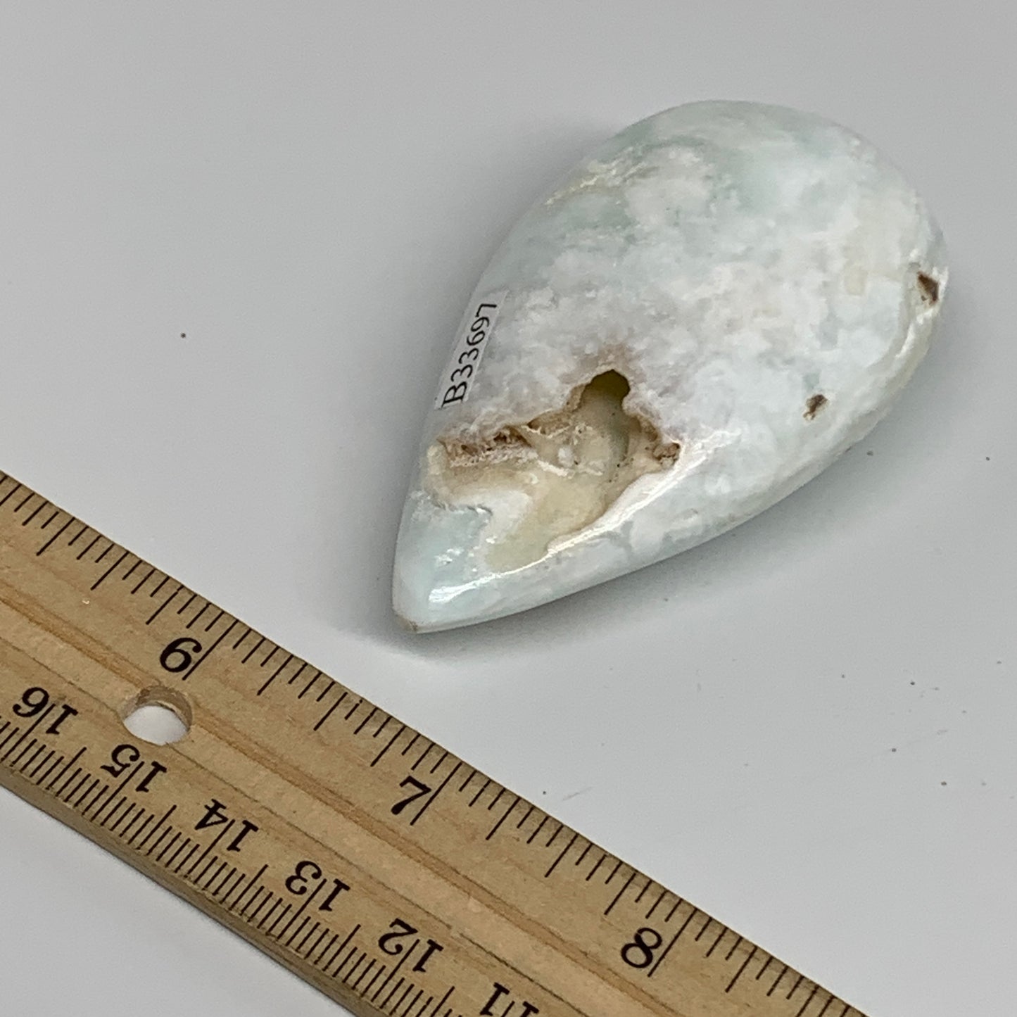 100g, 3"x1.7"x1", Caribbean Calcite Teardrop Shape @Afghanistan, B33697