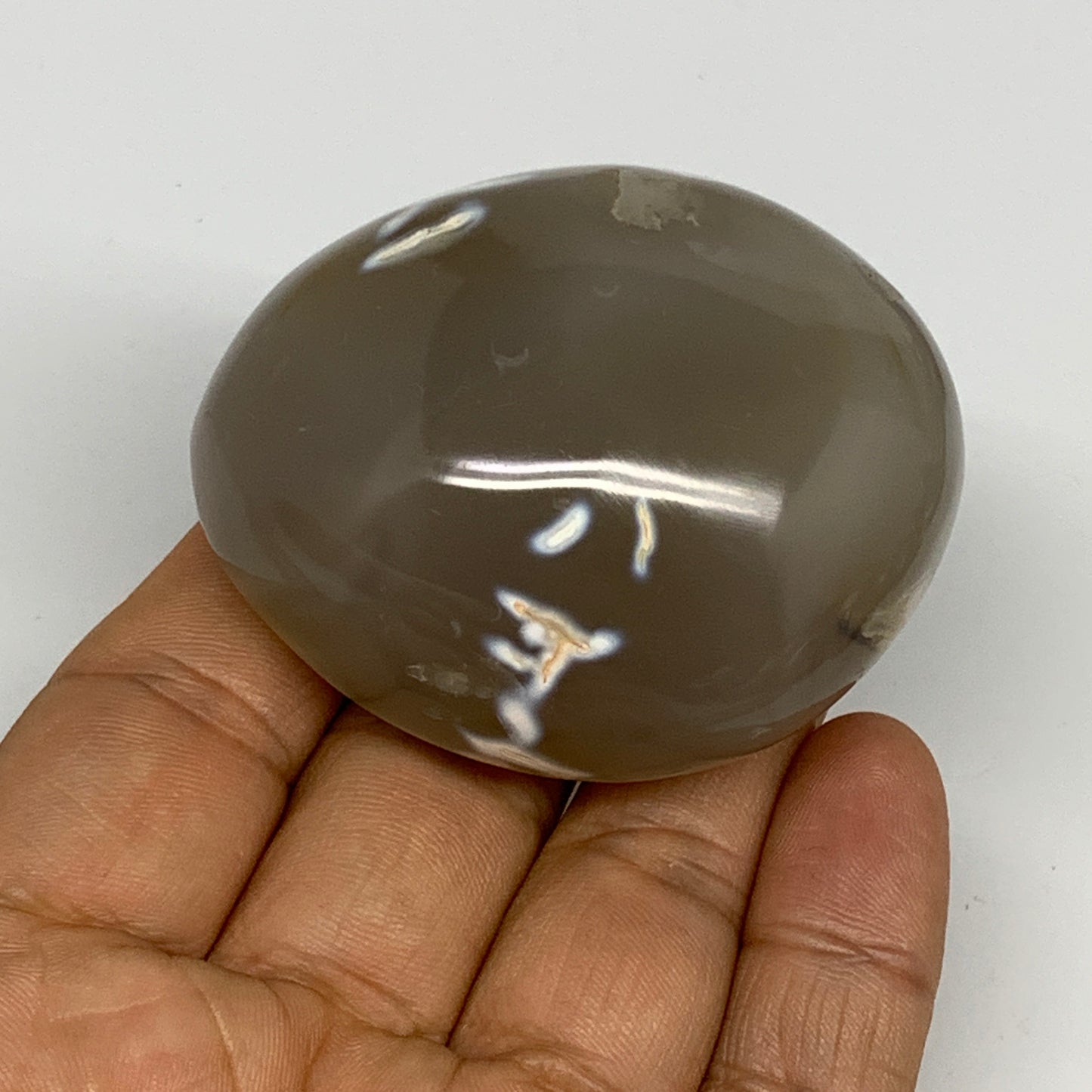 110.2g, 2.2"x1.8"x1.2" Orca Agate Palm-Stone Reiki Energy Crystal Reiki, B28687
