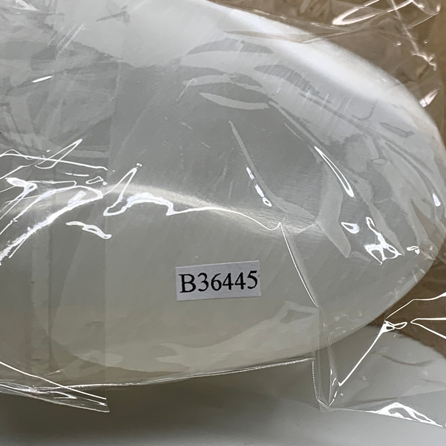 1.2 lbs, 4"x4.6"x1.7", Selenite Half Puffy Heart Crystals, Satin Spar, B36445