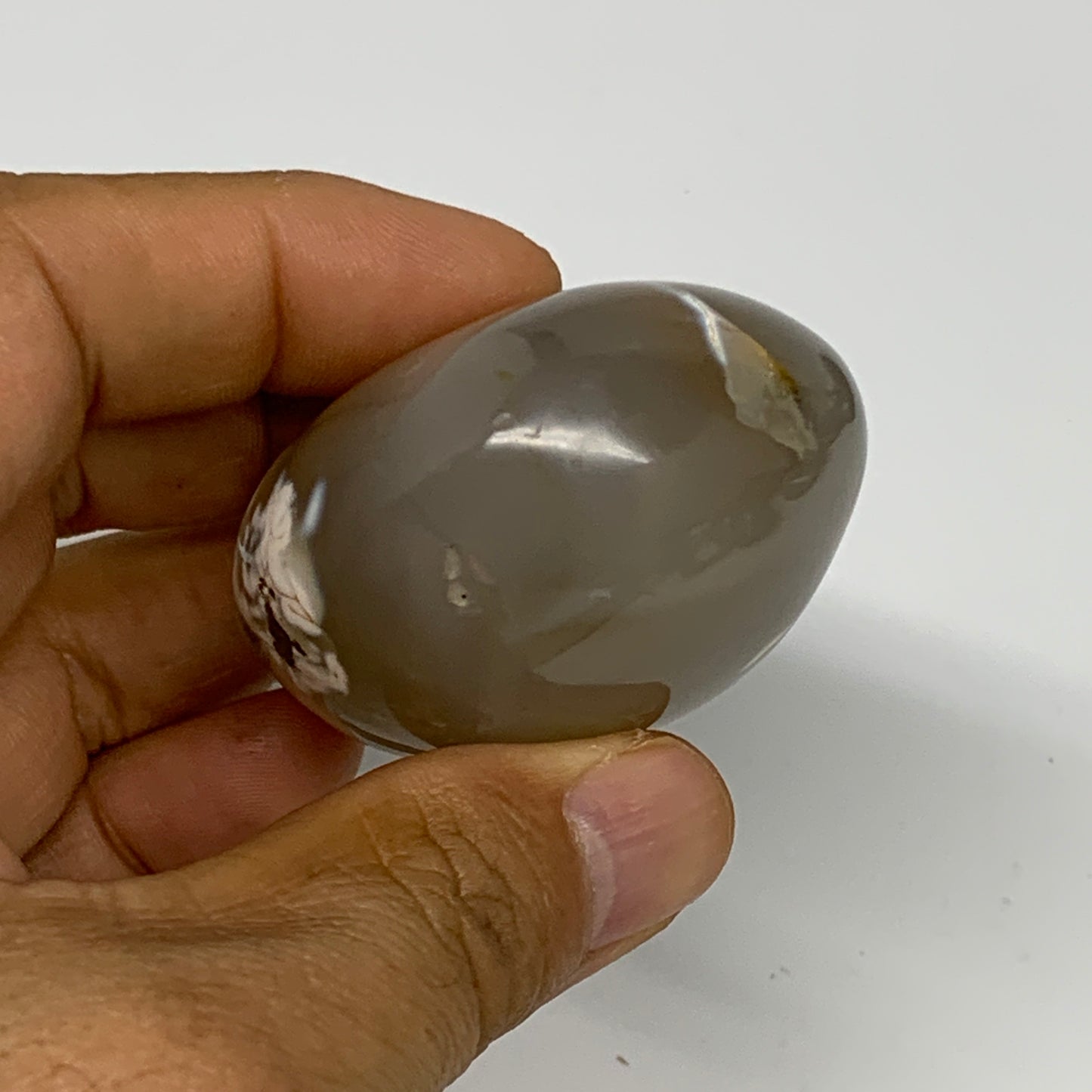 110.2g, 2.2"x1.8"x1.2" Orca Agate Palm-Stone Reiki Energy Crystal Reiki, B28687