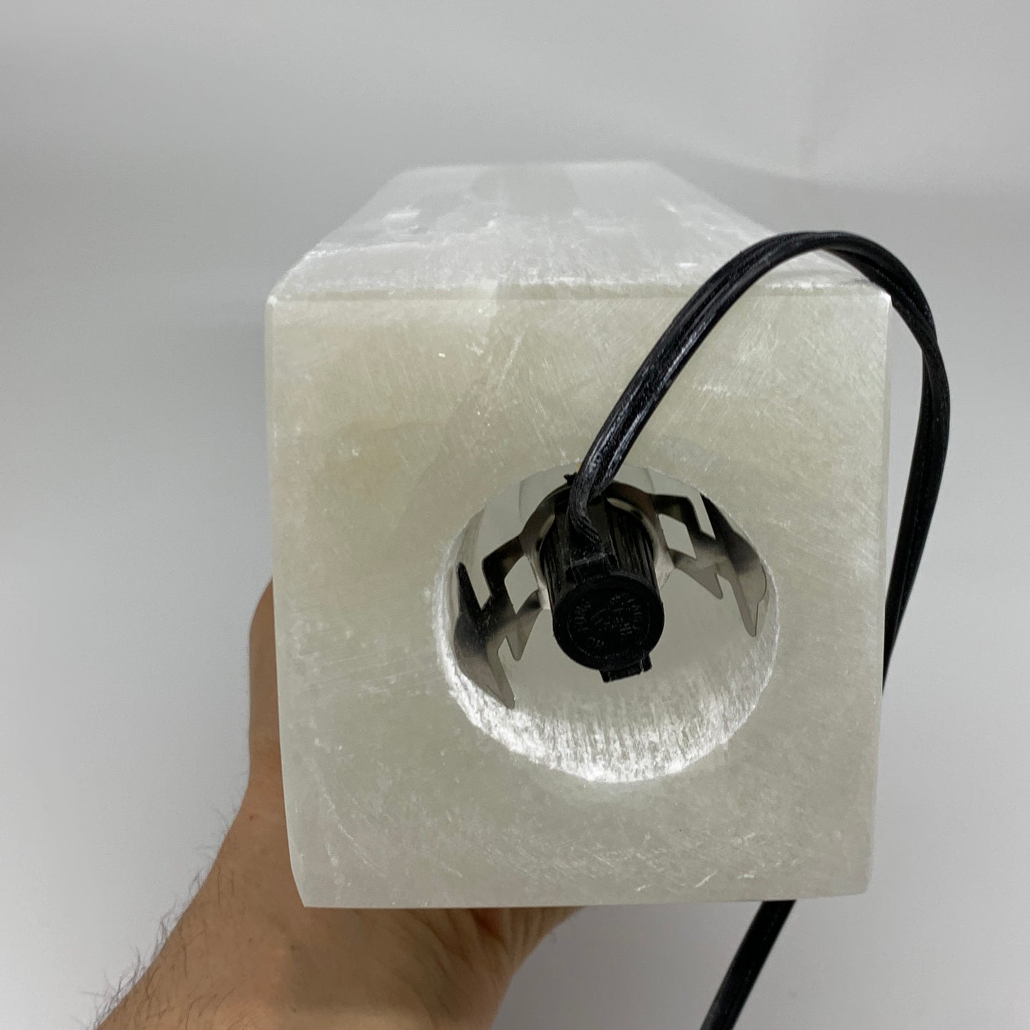 10.4 lbs. 11.75"x3.5", Rectangle Selenite (Satin Spar) Lamp, w/6ft Chord, B35791