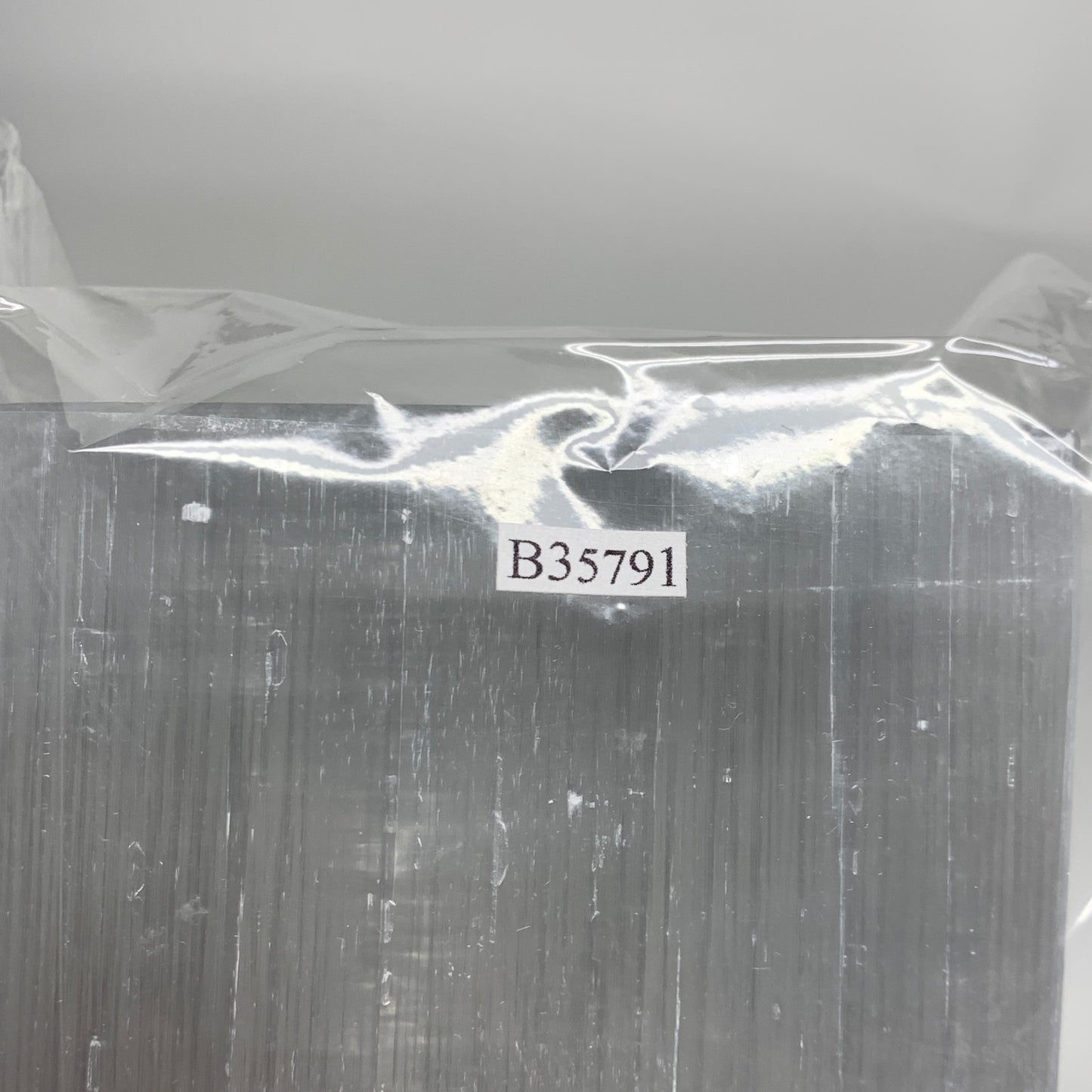 10.4 lbs. 11.75"x3.5", Rectangle Selenite (Satin Spar) Lamp, w/6ft Chord, B35791