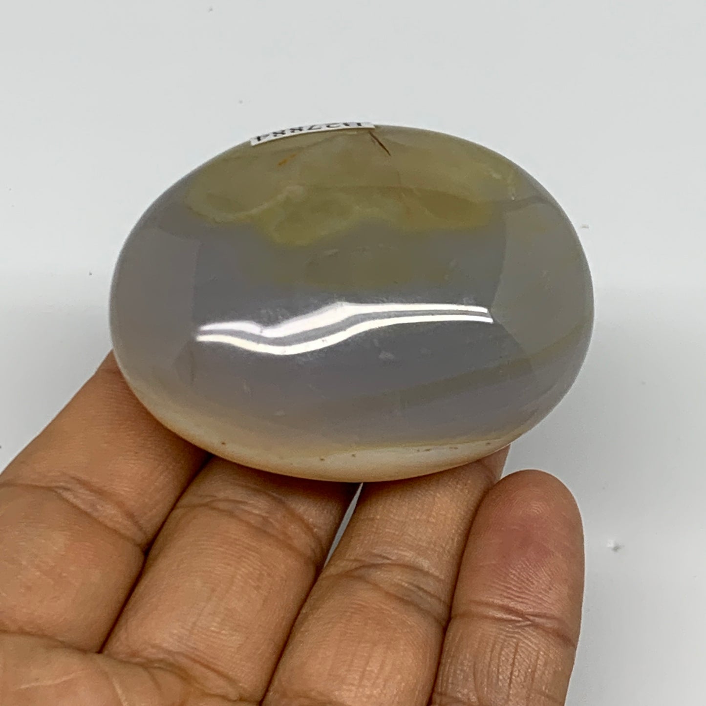 87g, 2.2"x1.8"x1" Orca Agate Palm-Stone Reiki Energy Crystal Reiki, B27884