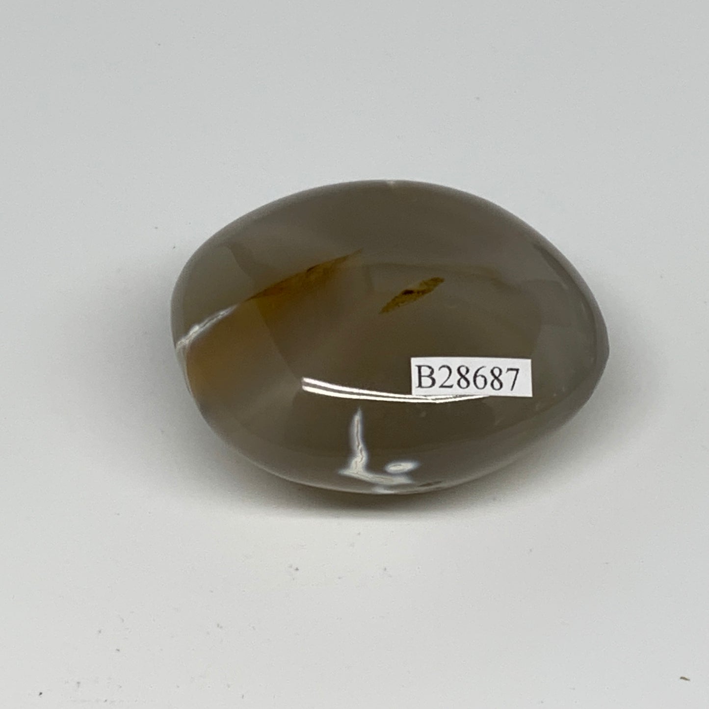 110.2g, 2.2"x1.8"x1.2" Orca Agate Palm-Stone Reiki Energy Crystal Reiki, B28687