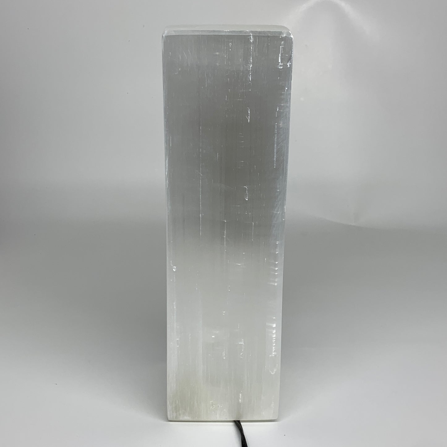11.3 lbs. 11.75"x3.5", Rectangle Selenite (Satin Spar) Lamp, w/6ft Chord, B35792