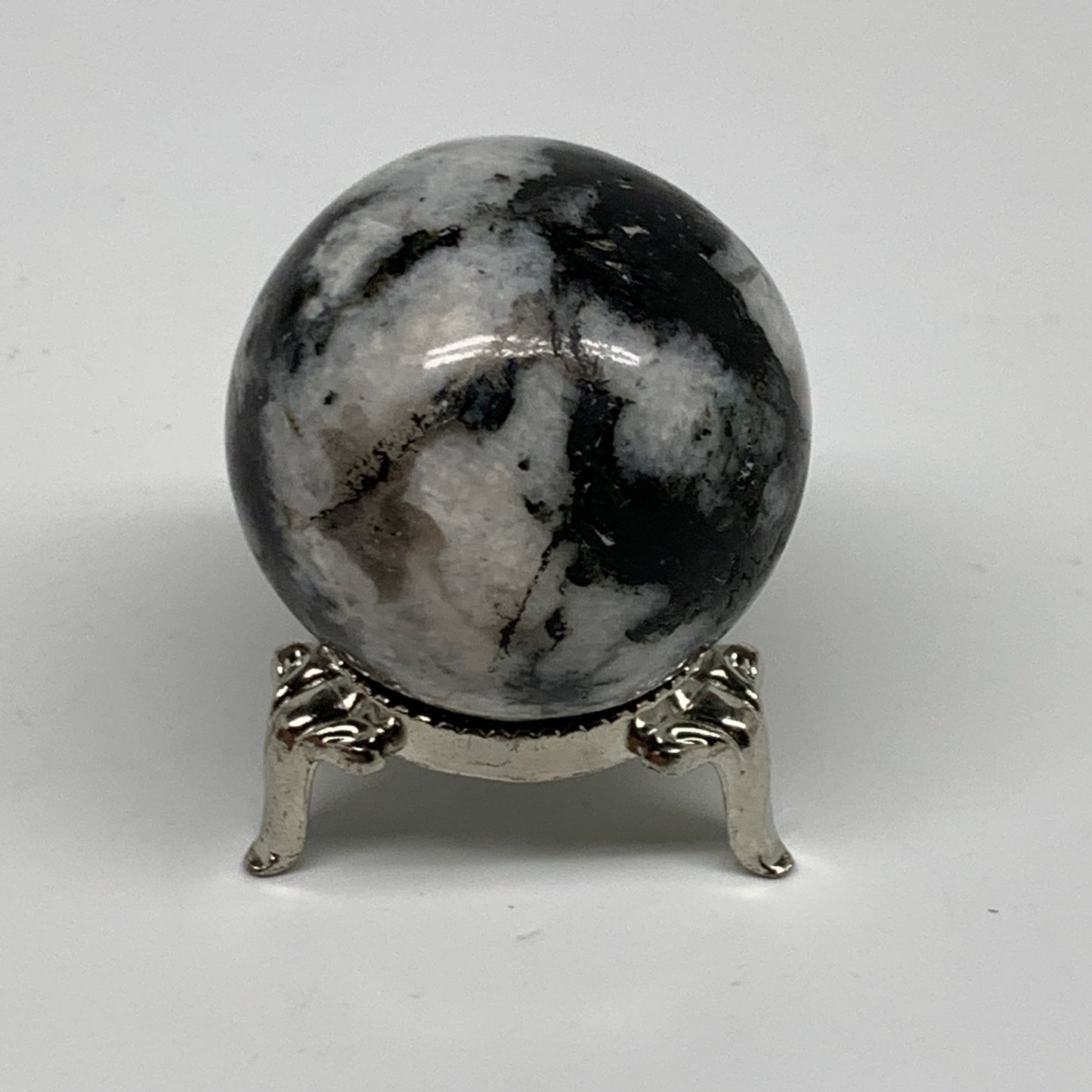 112.5g, 1.7"(42mm), Natural Rainbow Moonstone Sphere Ball Gemstone, B35124