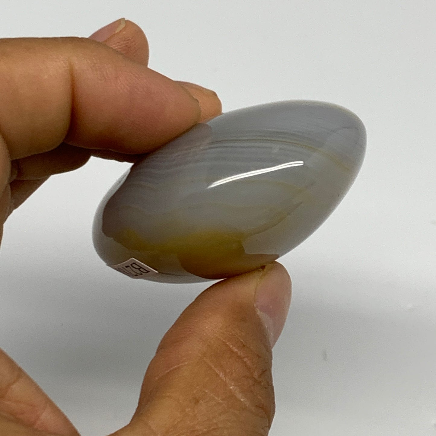 87g, 2.2"x1.8"x1" Orca Agate Palm-Stone Reiki Energy Crystal Reiki, B27884