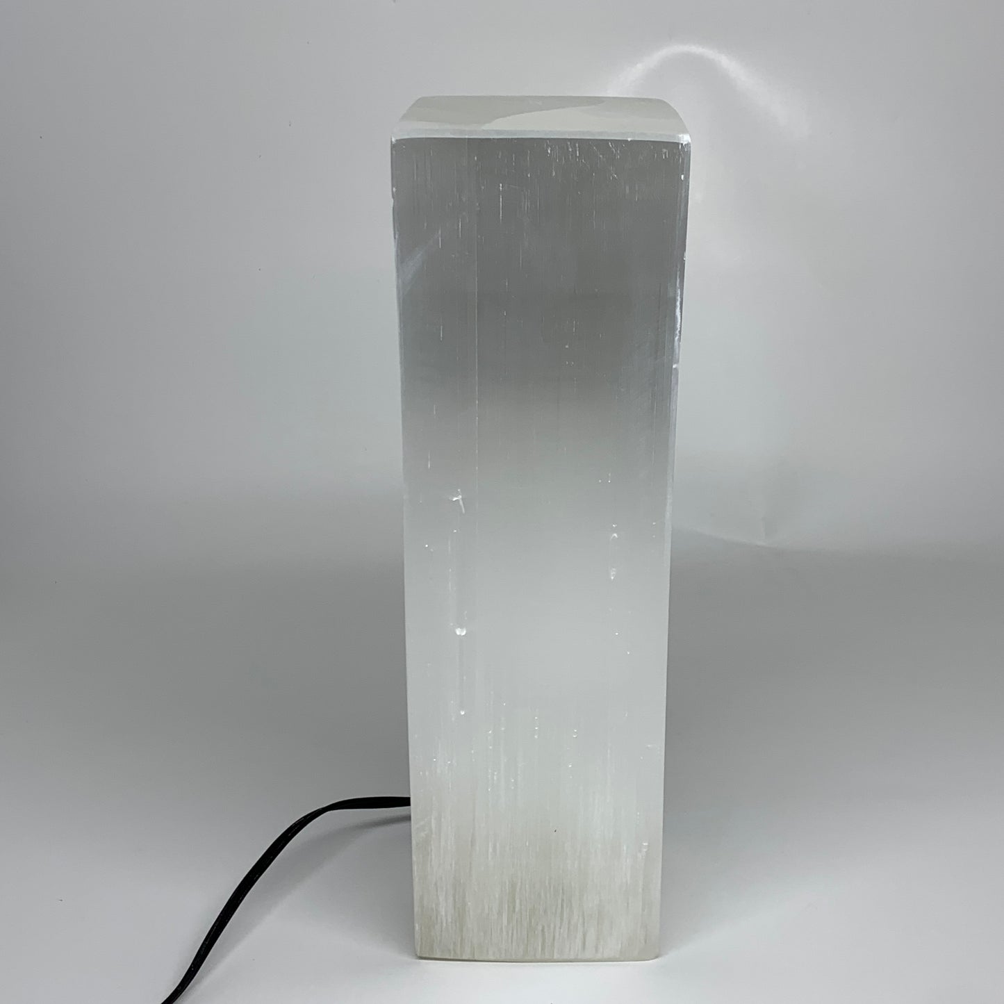 11.3 lbs. 11.75"x3.5", Rectangle Selenite (Satin Spar) Lamp, w/6ft Chord, B35792