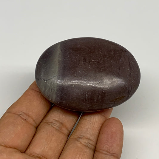 88.3g, 2.4"x1.8"x0.9", Narmada Shiva Lingam Palm-Stone Polished, B29398