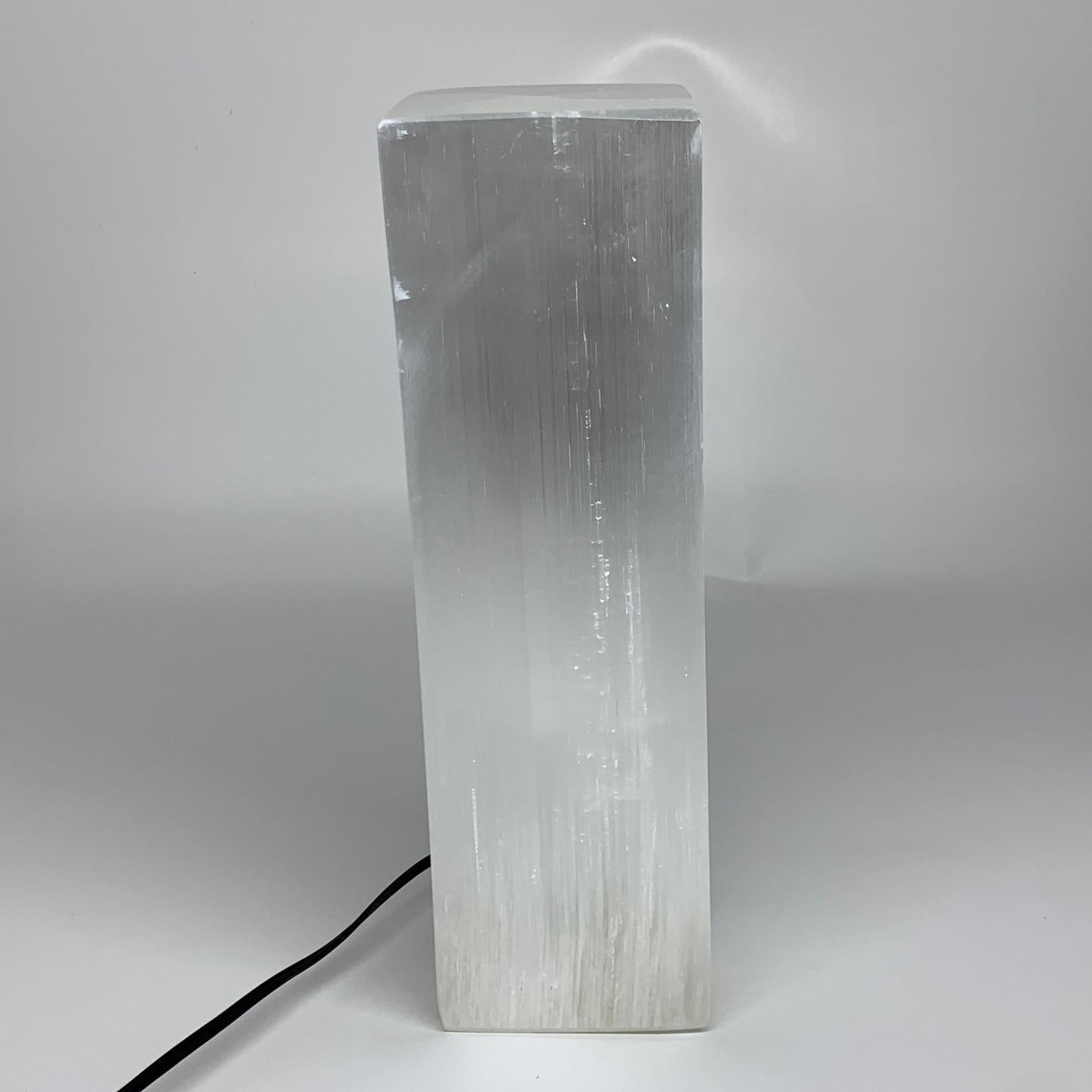 11.3 lbs. 11.75"x3.5", Rectangle Selenite (Satin Spar) Lamp, w/6ft Chord, B35792