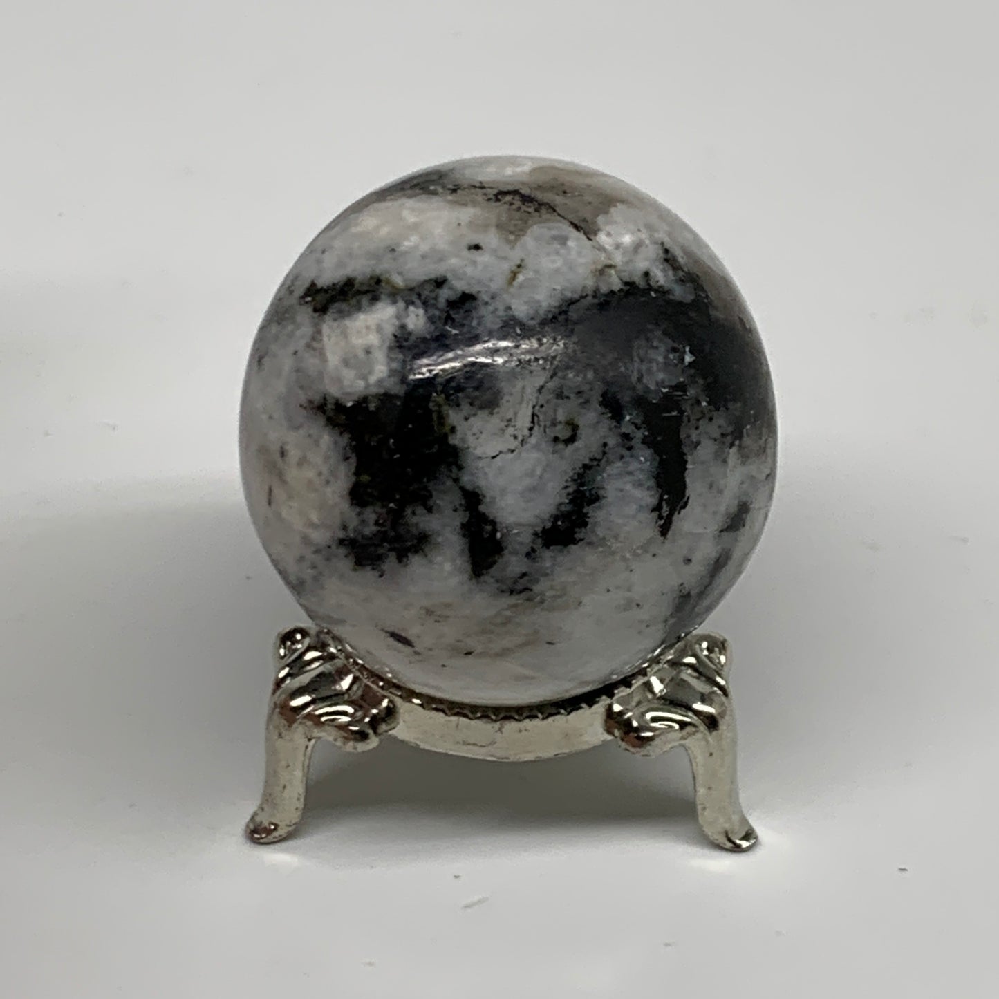 112.5g, 1.7"(42mm), Natural Rainbow Moonstone Sphere Ball Gemstone, B35124