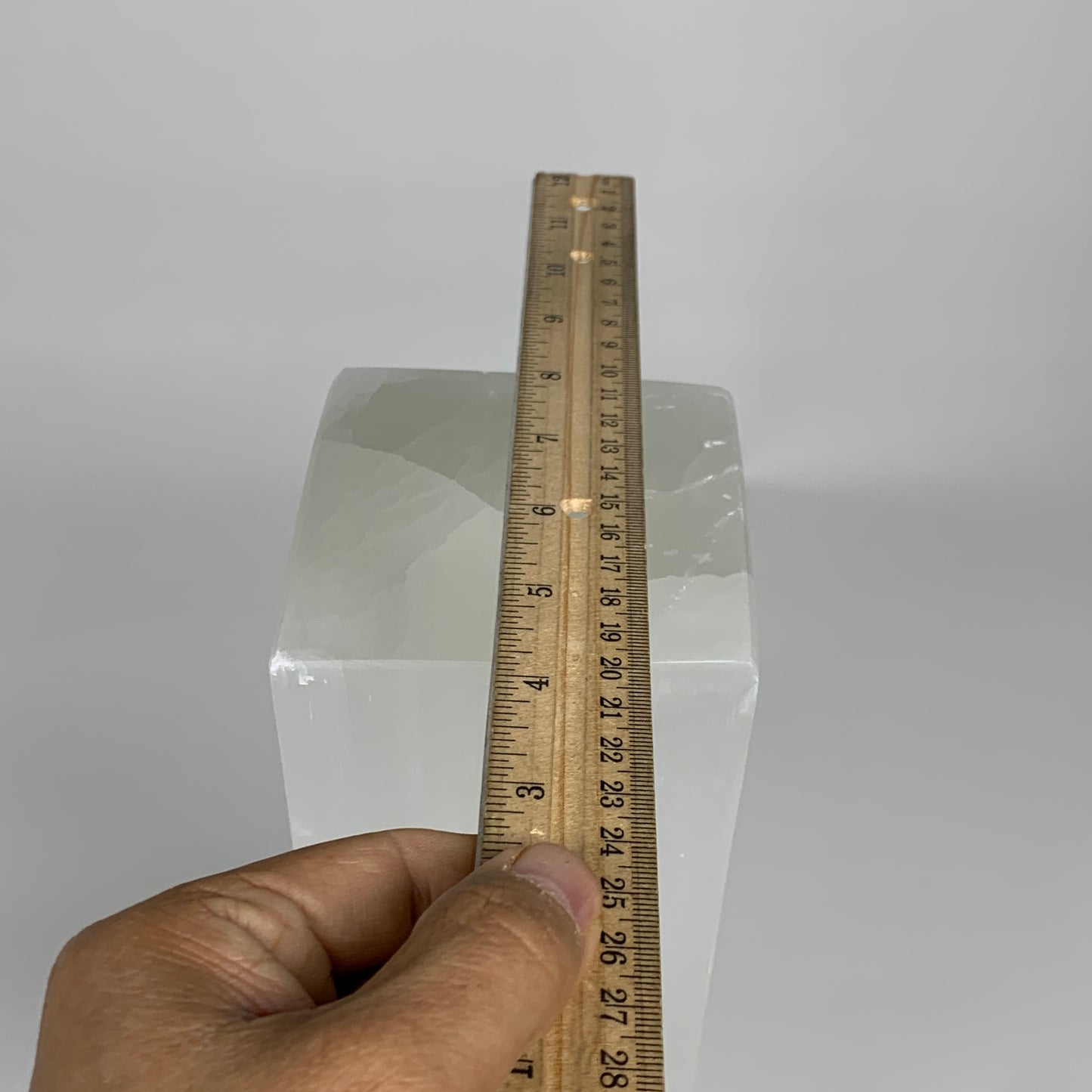 11.3 lbs. 11.75"x3.5", Rectangle Selenite (Satin Spar) Lamp, w/6ft Chord, B35792