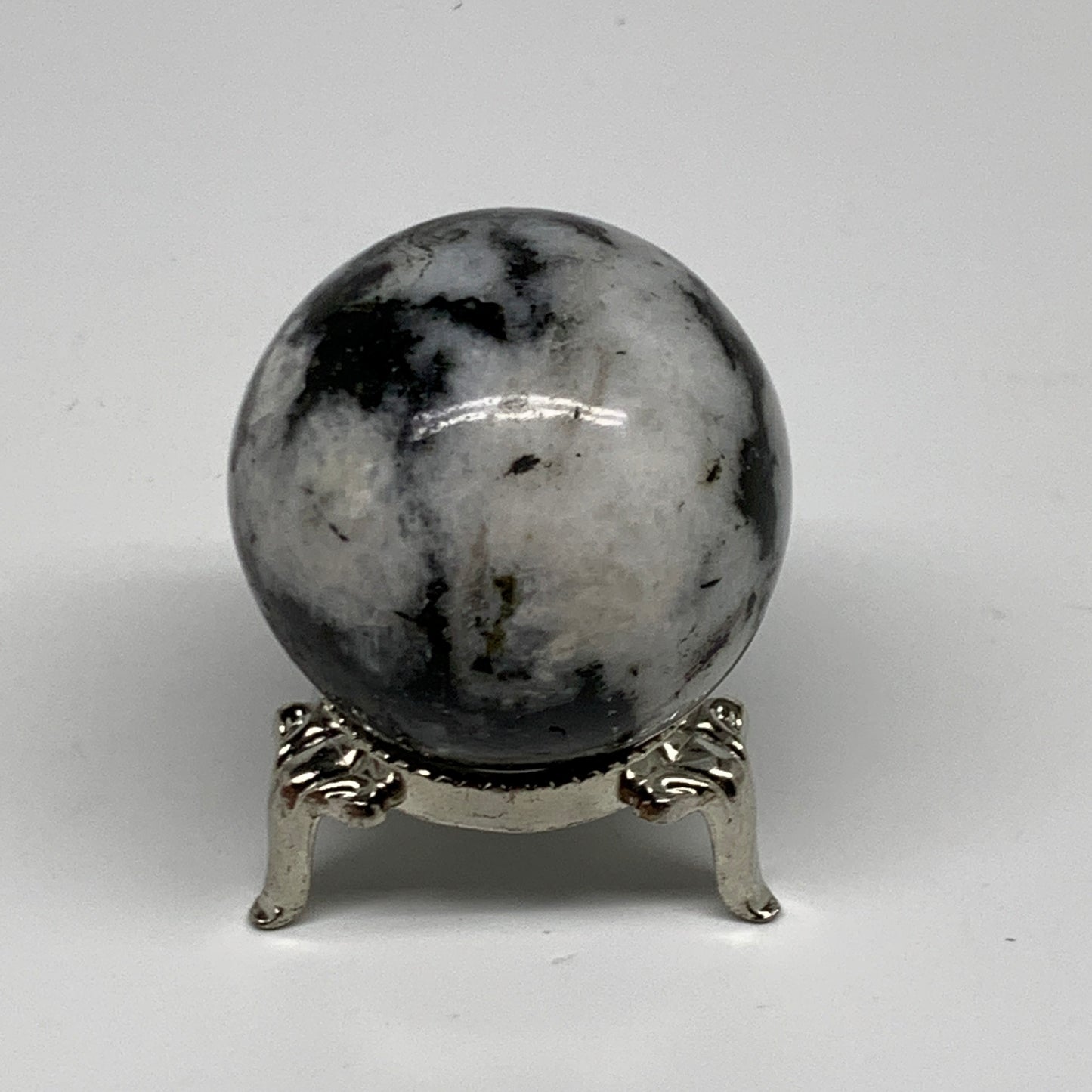 112.5g, 1.7"(42mm), Natural Rainbow Moonstone Sphere Ball Gemstone, B35124