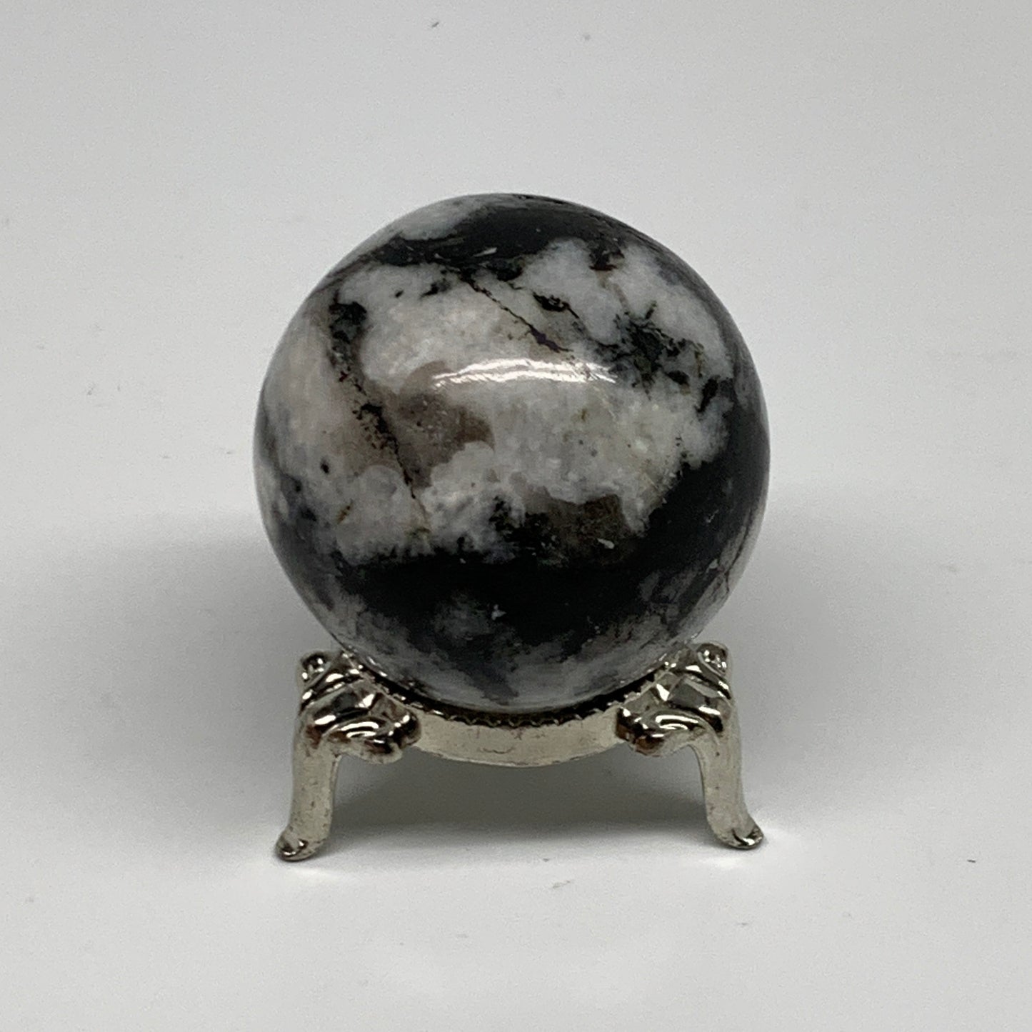 112.5g, 1.7"(42mm), Natural Rainbow Moonstone Sphere Ball Gemstone, B35124