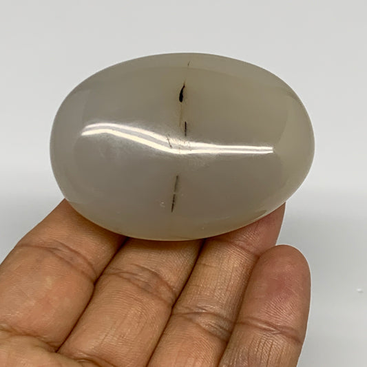 93.1g, 2.3"x1.6"x1" Orca Agate Palm-Stone Reiki Energy Crystal Reiki, B27885