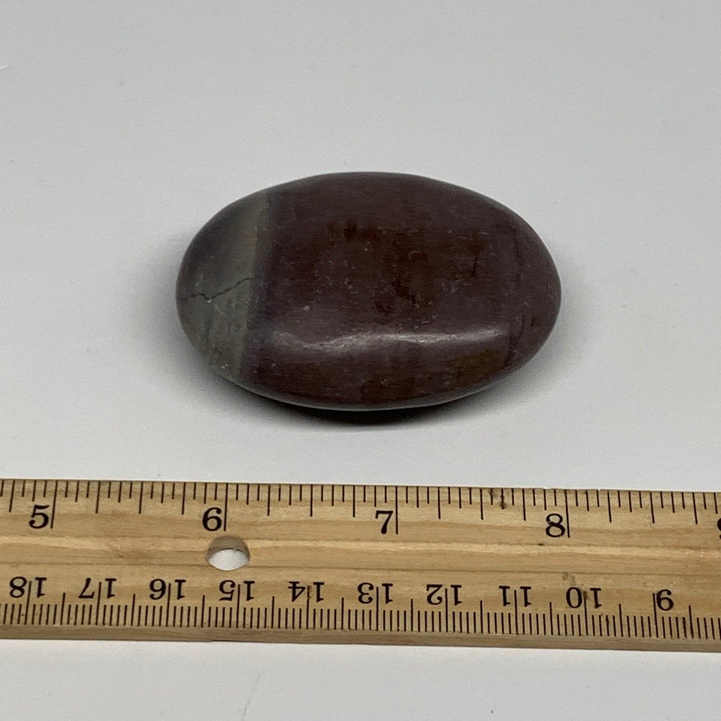 88.3g, 2.4"x1.8"x0.9", Narmada Shiva Lingam Palm-Stone Polished, B29398