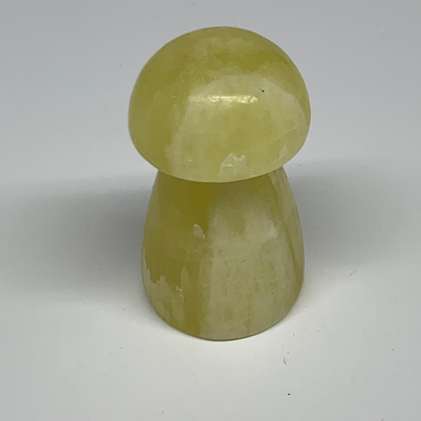 94.9g, 2.1"x1.2" Natural Lemon Calcite Mushroom Gemstone @Pakistan, B31676