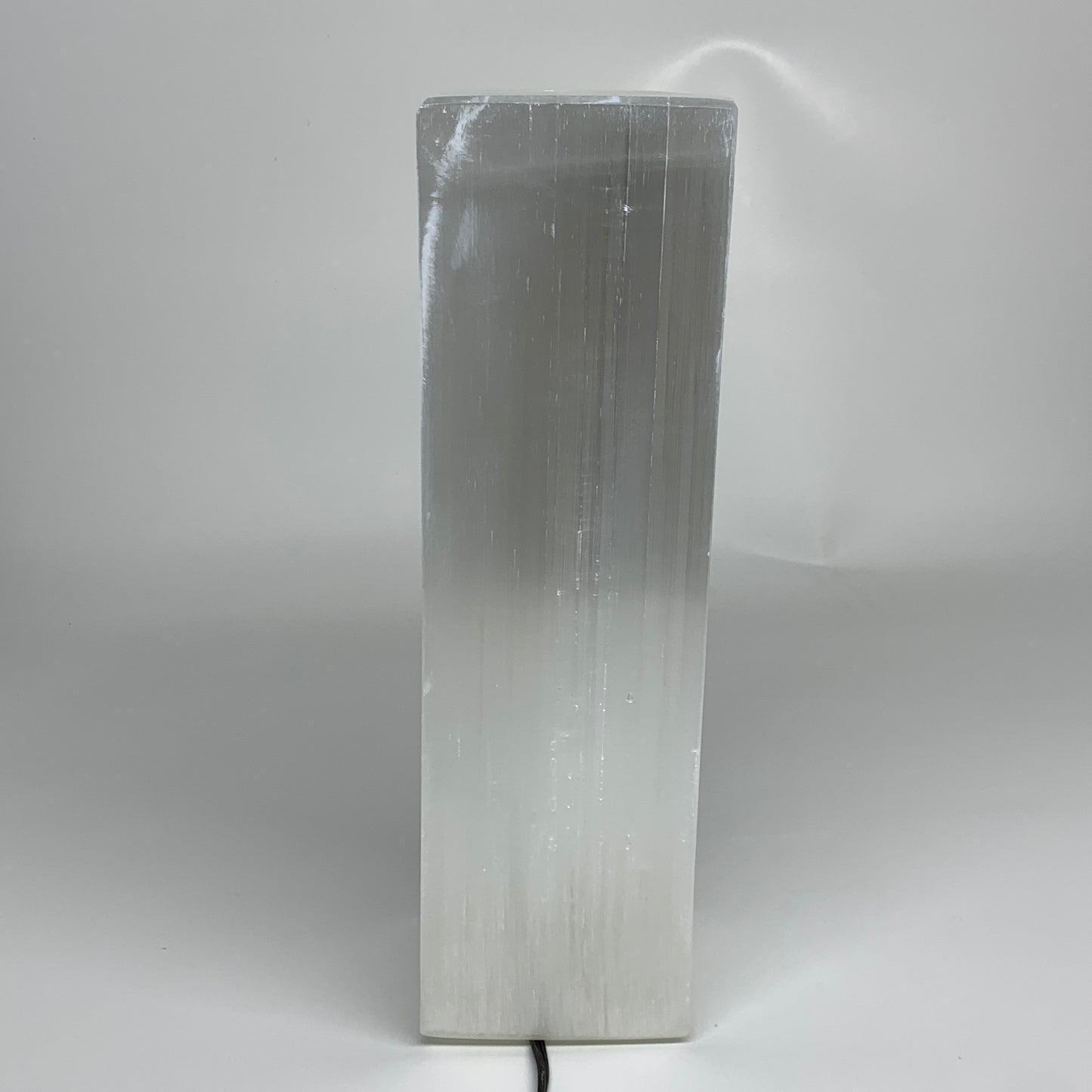 11.2 lbs. 11.75"x3.5", Rectangle Selenite (Satin Spar) Lamp, w/6ft Chord, B35793