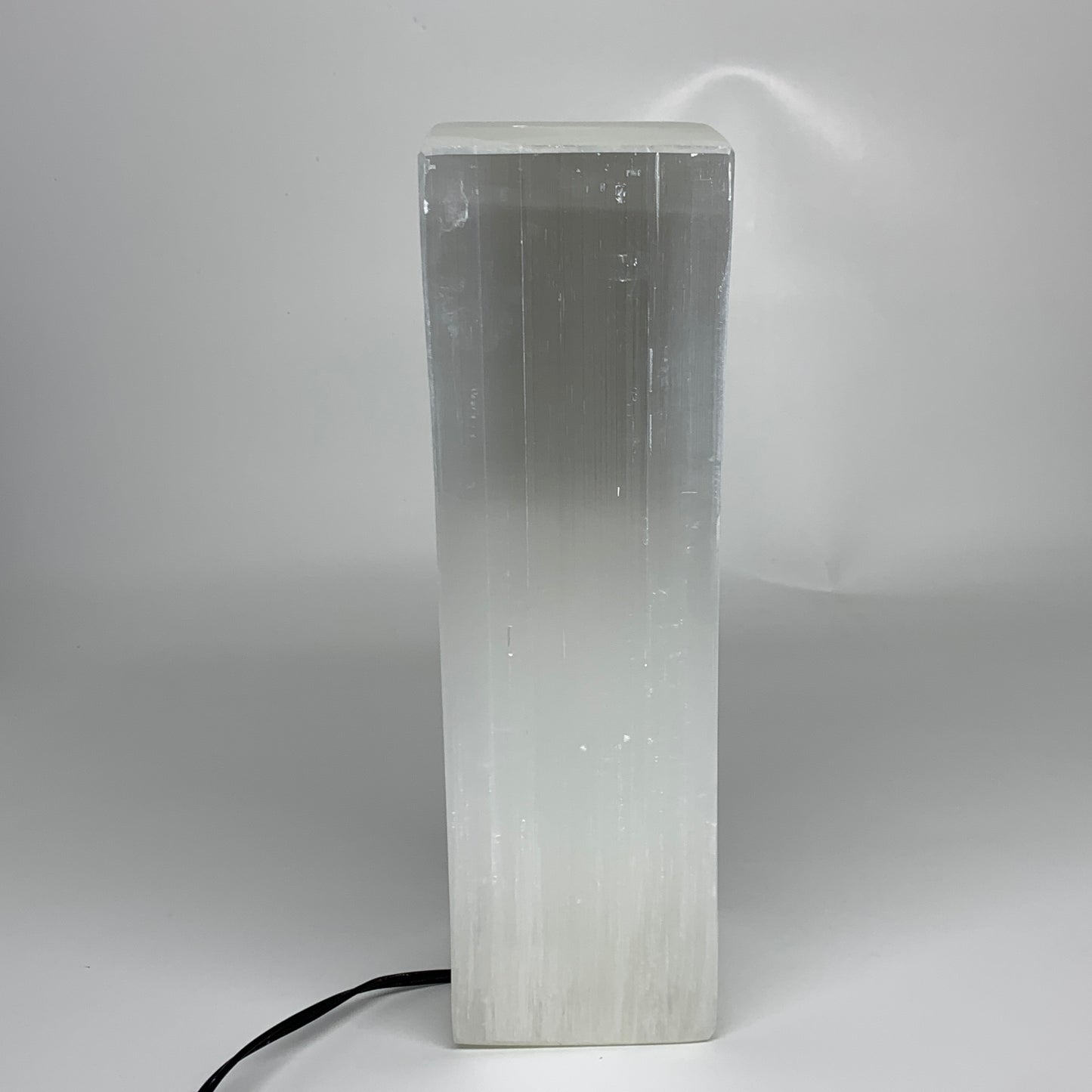 11.2 lbs. 11.75"x3.5", Rectangle Selenite (Satin Spar) Lamp, w/6ft Chord, B35793