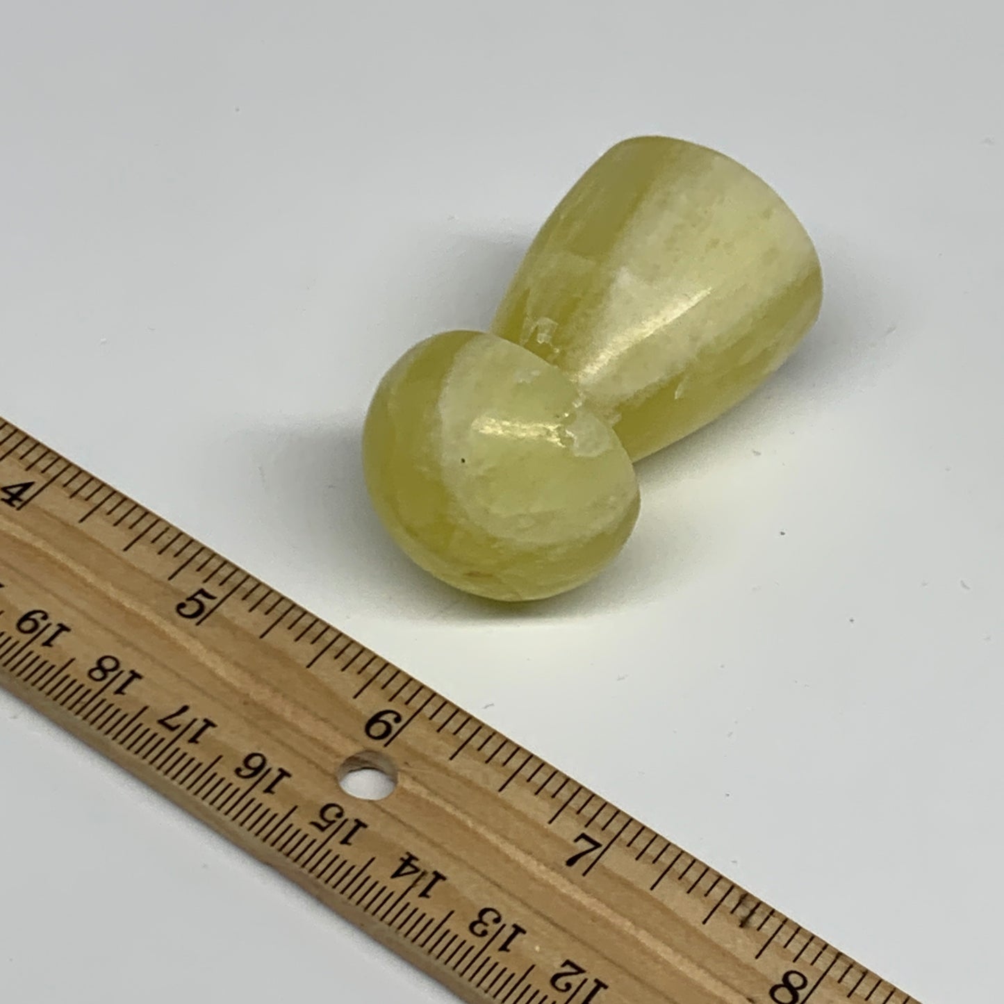 94.9g, 2.1"x1.2" Natural Lemon Calcite Mushroom Gemstone @Pakistan, B31676