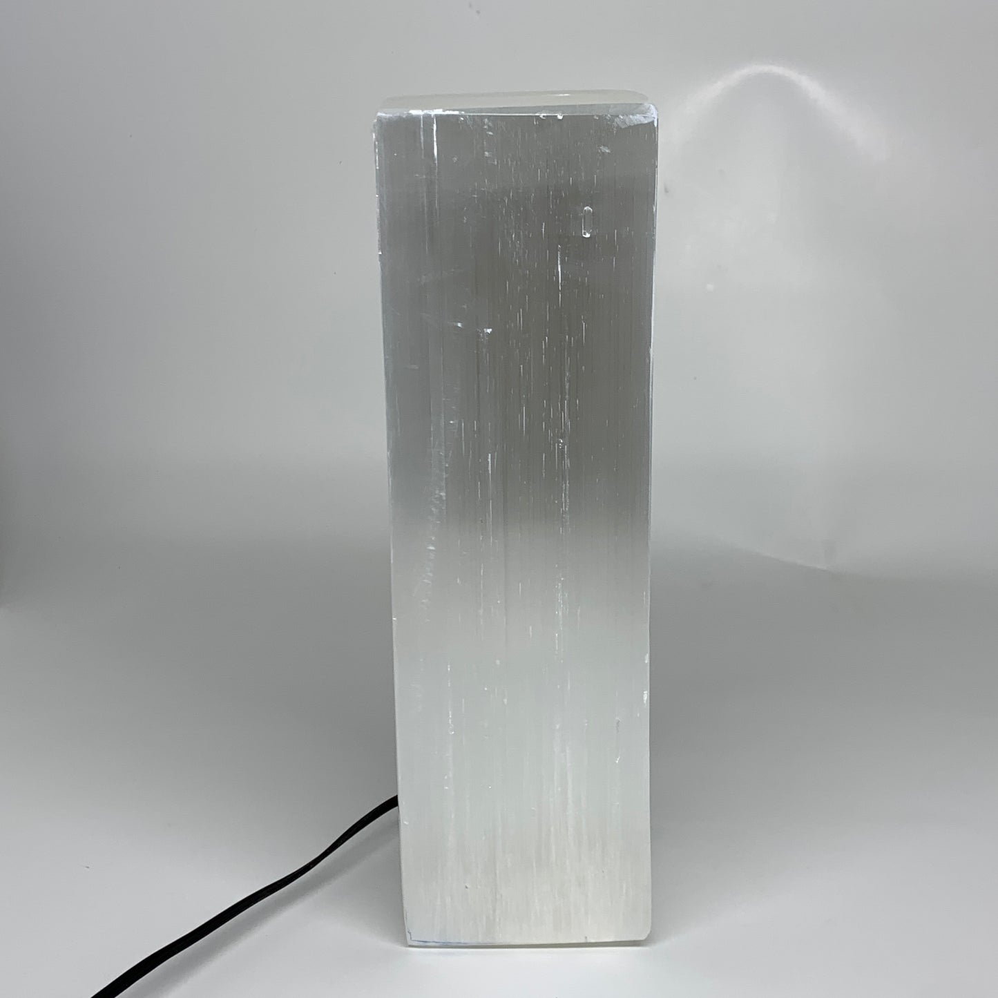 11.2 lbs. 11.75"x3.5", Rectangle Selenite (Satin Spar) Lamp, w/6ft Chord, B35793