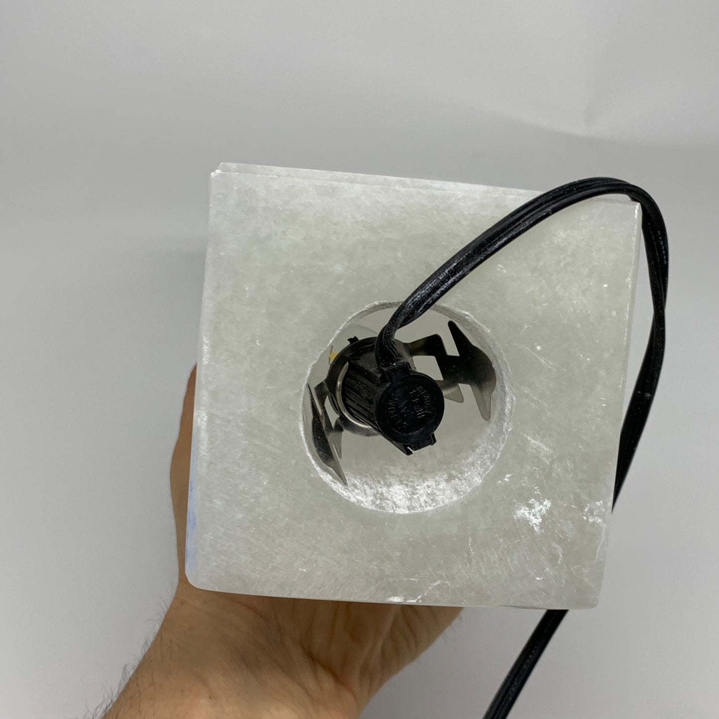 11.2 lbs. 11.75"x3.5", Rectangle Selenite (Satin Spar) Lamp, w/6ft Chord, B35793