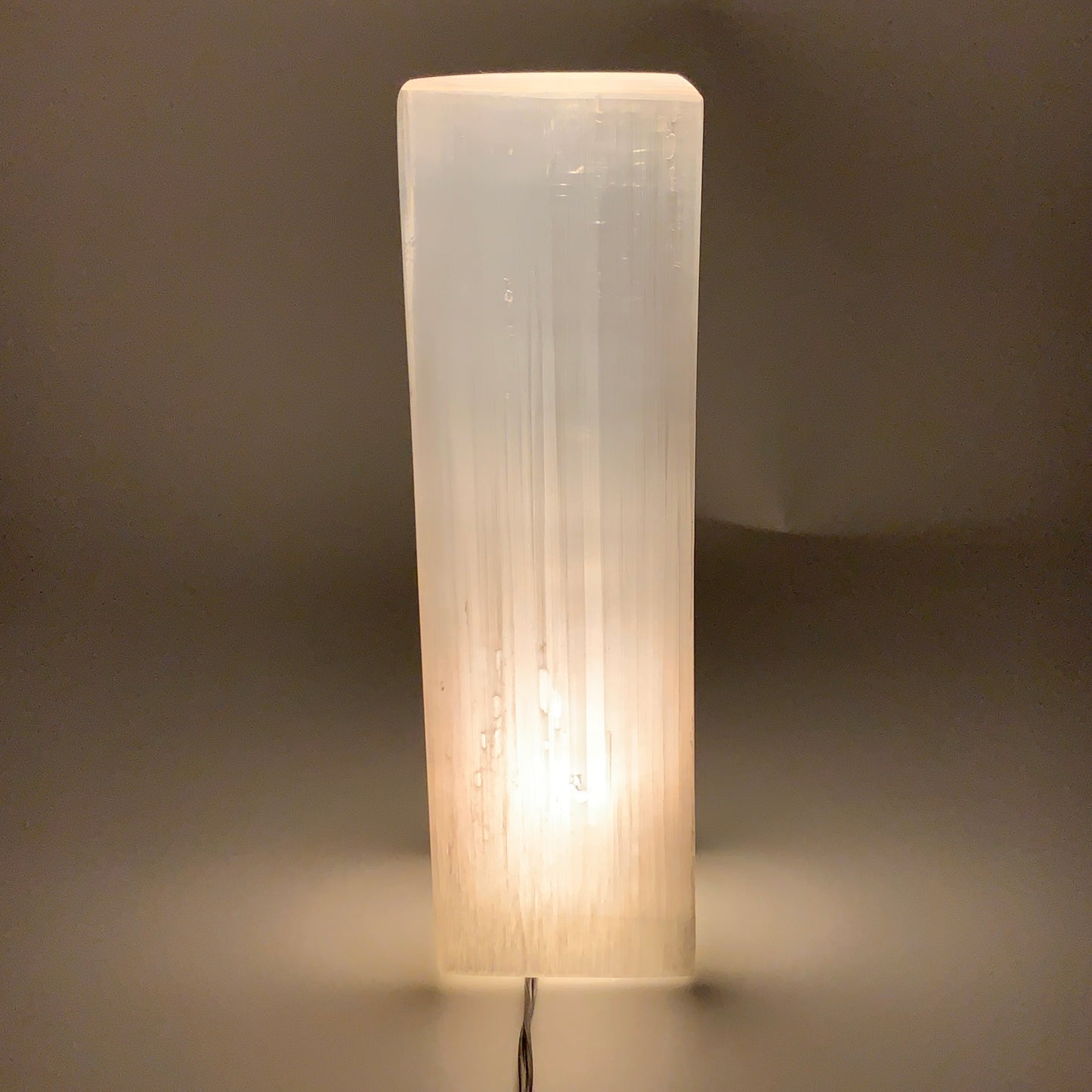 11.6 lbs. 11.75"x3.5", Rectangle Selenite (Satin Spar) Lamp, w/6ft Chord, B35794