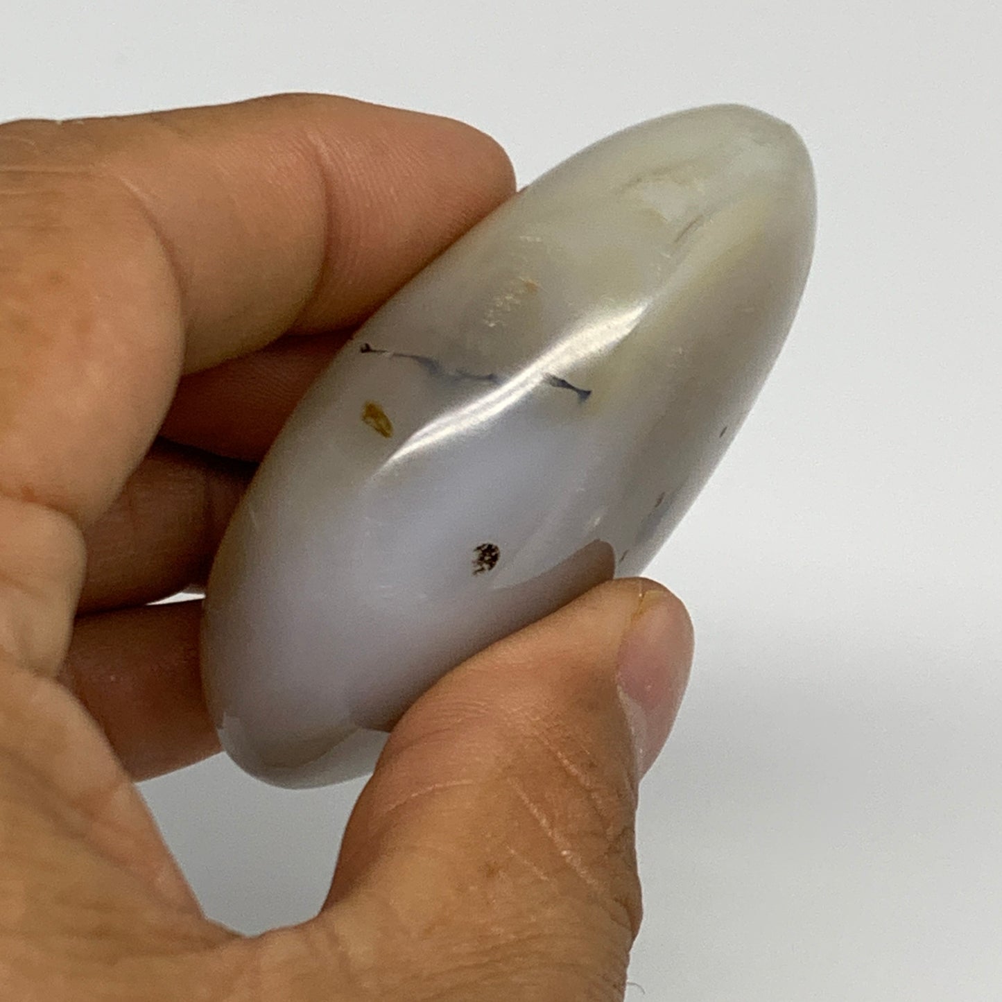 85.5g, 2.3"x1.7"x0.9" Orca Agate Palm-Stone Reiki Energy Crystal Reiki, B27886