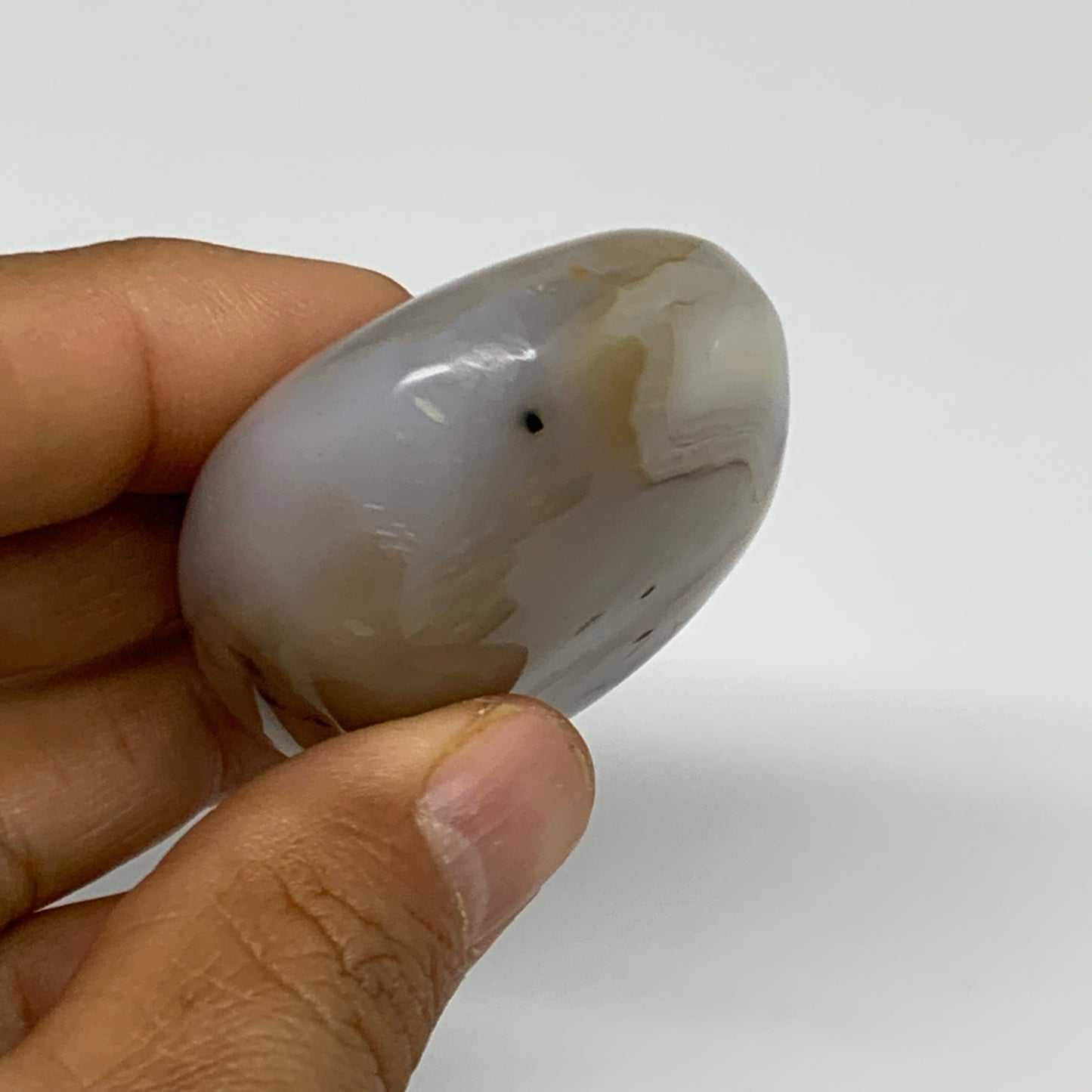 85.5g, 2.3"x1.7"x0.9" Orca Agate Palm-Stone Reiki Energy Crystal Reiki, B27886