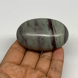 100g,  2.5"x1.7"x1", Narmada Shiva Lingam Palm-Stone Polished, B29400