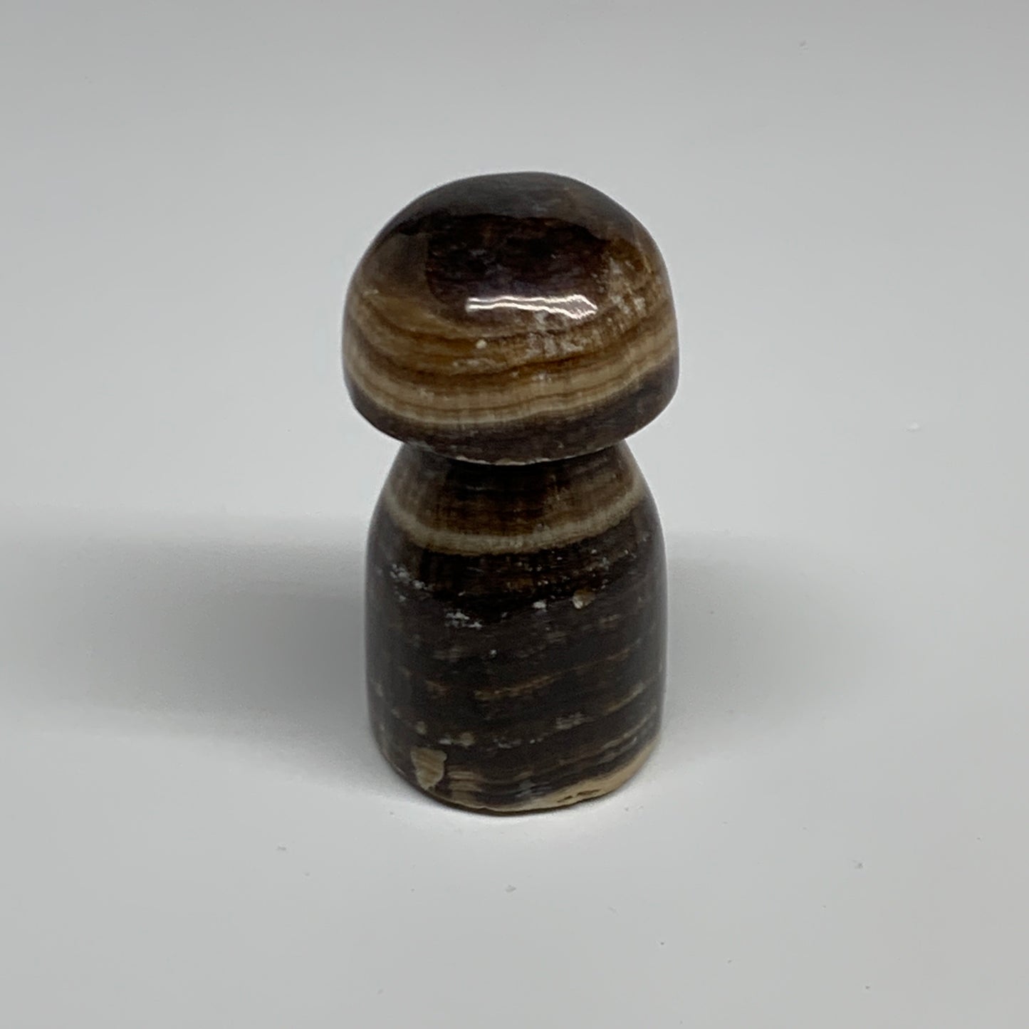 179.7g, 2.9"x1.5" Natural Chocolate Calcite Mushroom Gemstone @Pakistan, B30167