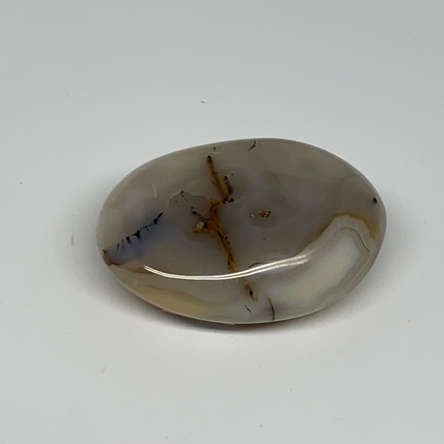 85.5g, 2.3"x1.7"x0.9" Orca Agate Palm-Stone Reiki Energy Crystal Reiki, B27886