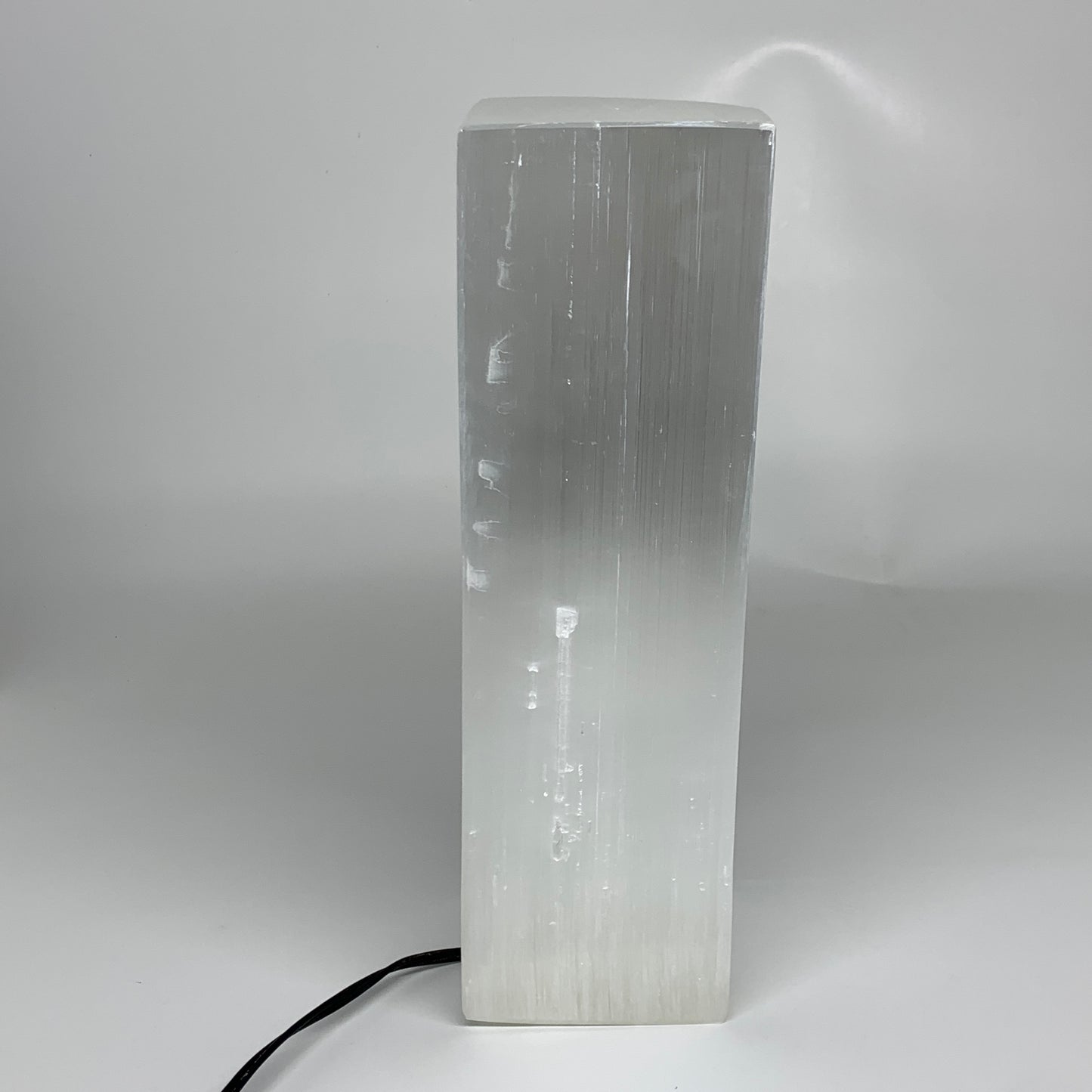 11.6 lbs. 11.75"x3.5", Rectangle Selenite (Satin Spar) Lamp, w/6ft Chord, B35794
