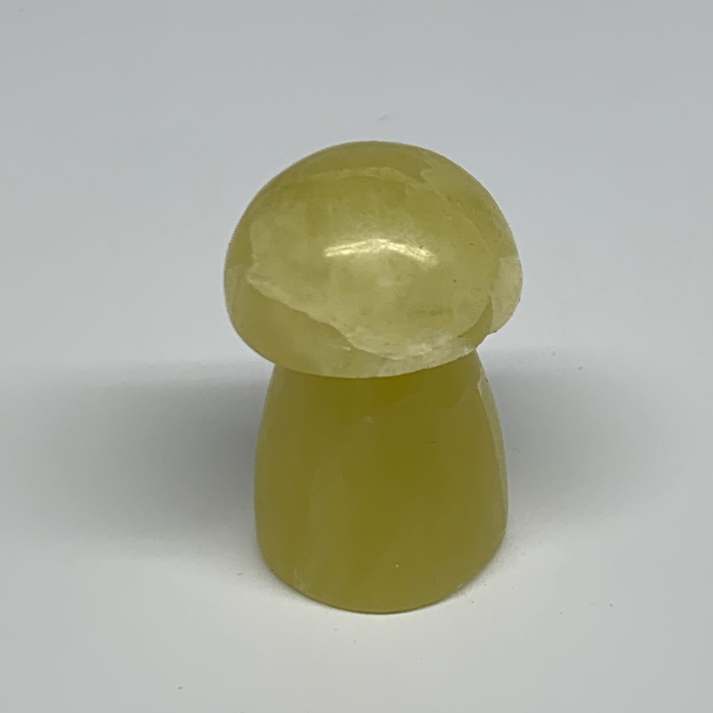 87.6g, 2"x1.2" Natural Lemon Calcite Mushroom Gemstone @Pakistan, B31675